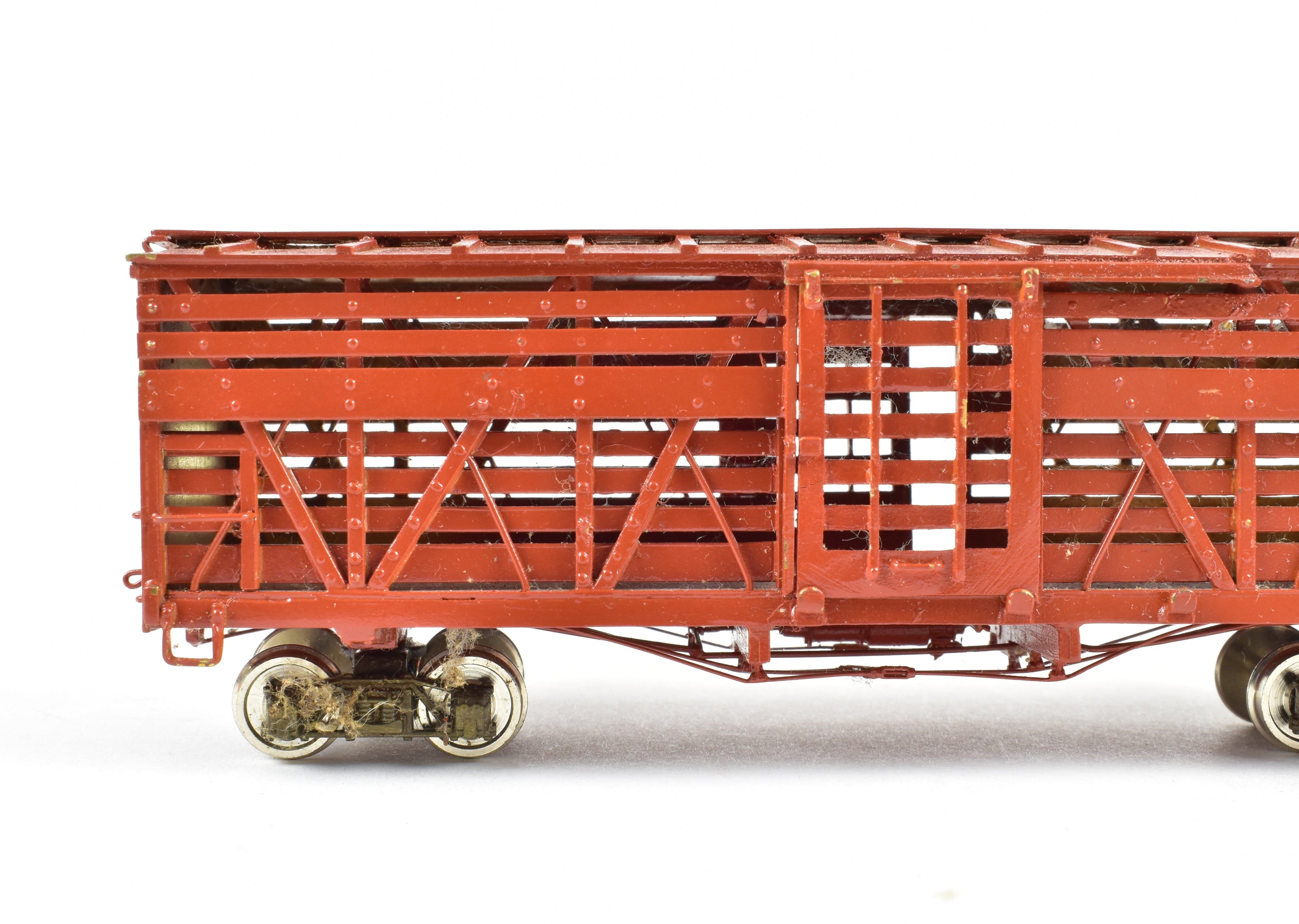 HOn3 Scale Brass Precision Model 30' Stock Car by Precision Scale Co. for Colorado and Southern (C&S) or Rio Grande Southern (RGS) Railroads, Sold As-Is