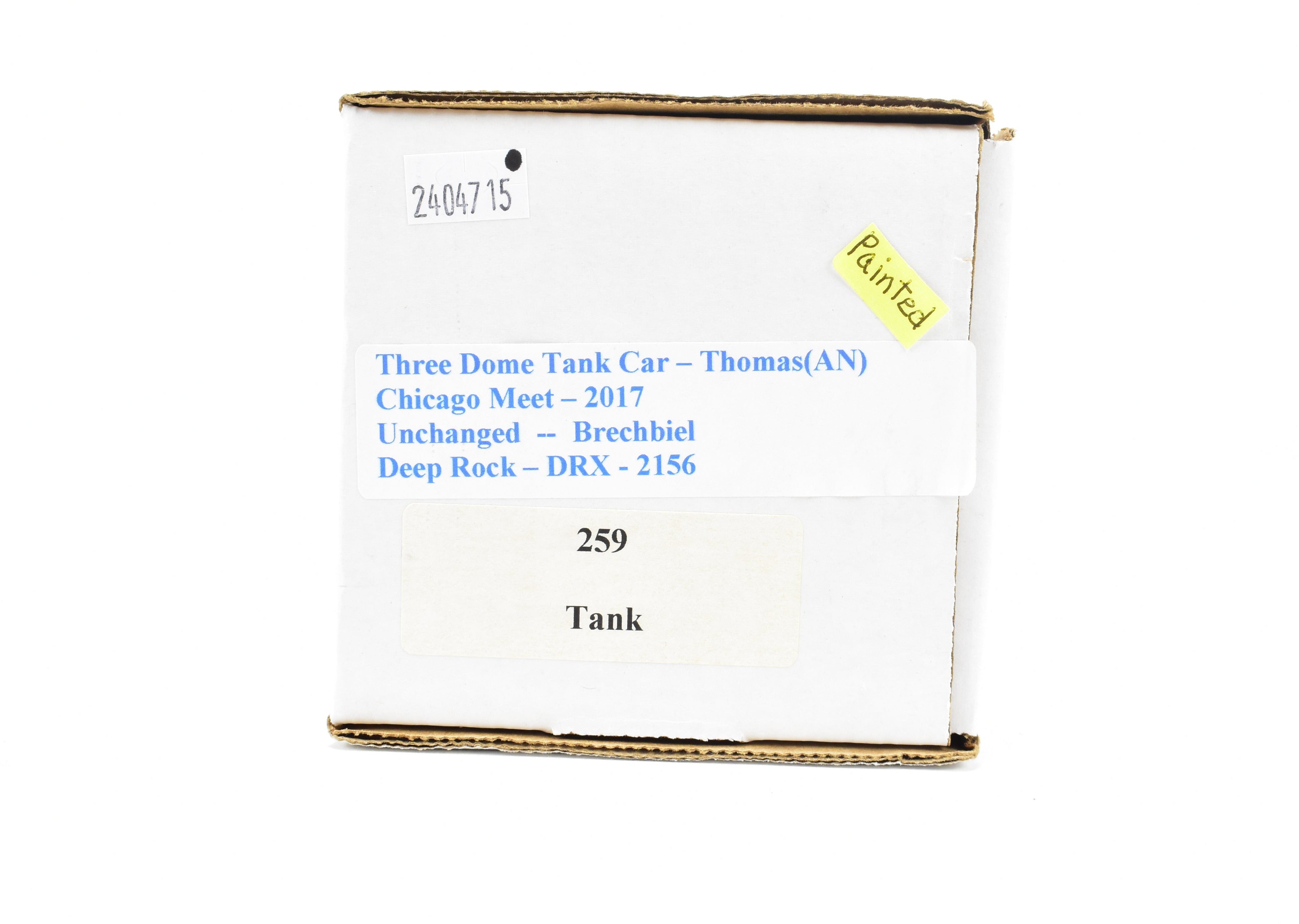 O Scale Brass Deep Rock 3 - Dome Tank Car with Kadee Couplers, No Original Box