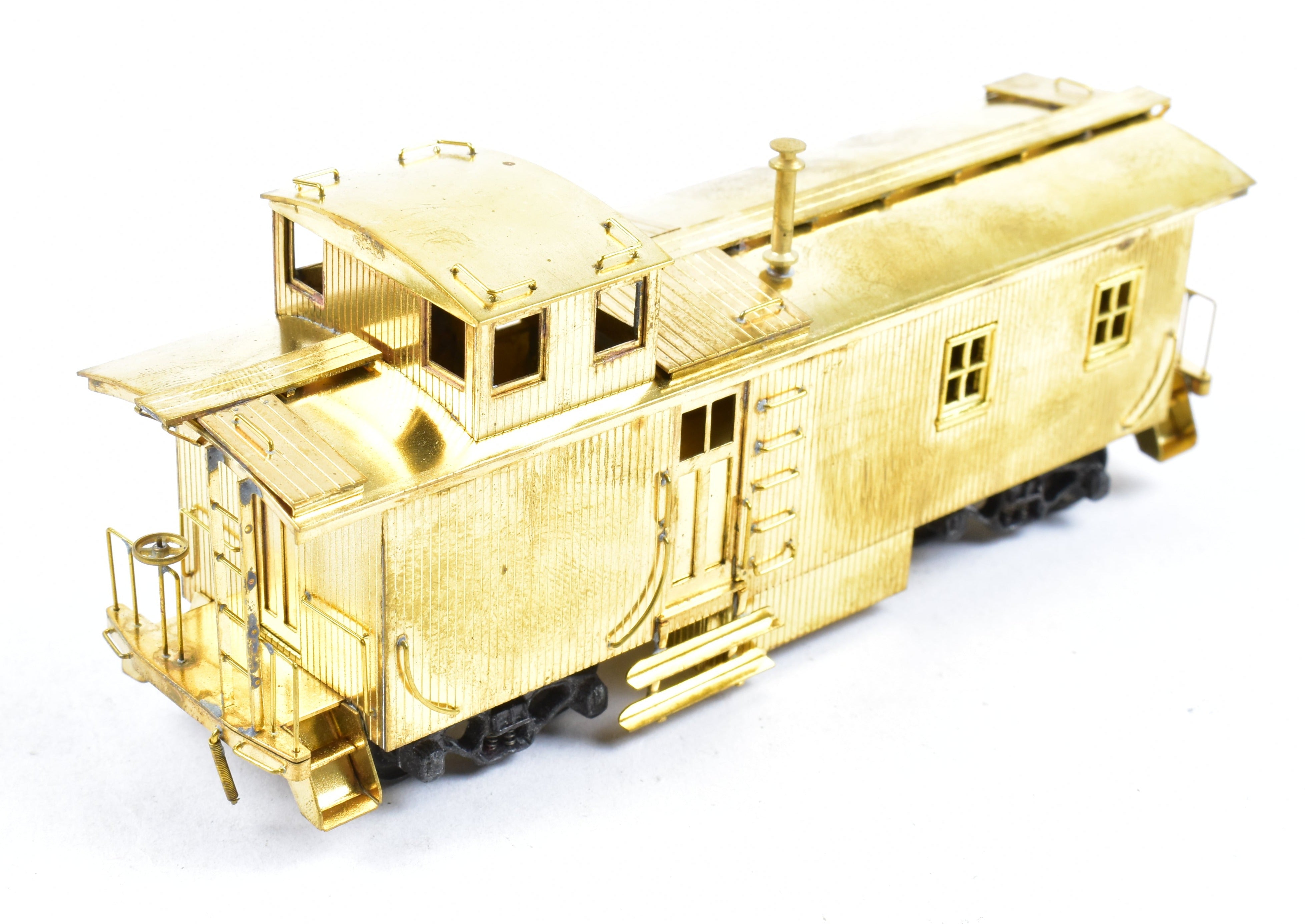 HO Scale Brass Model Trains by Trains Inc. - AT&SF Santa Fe Side-Door Caboose for Railroad Layouts