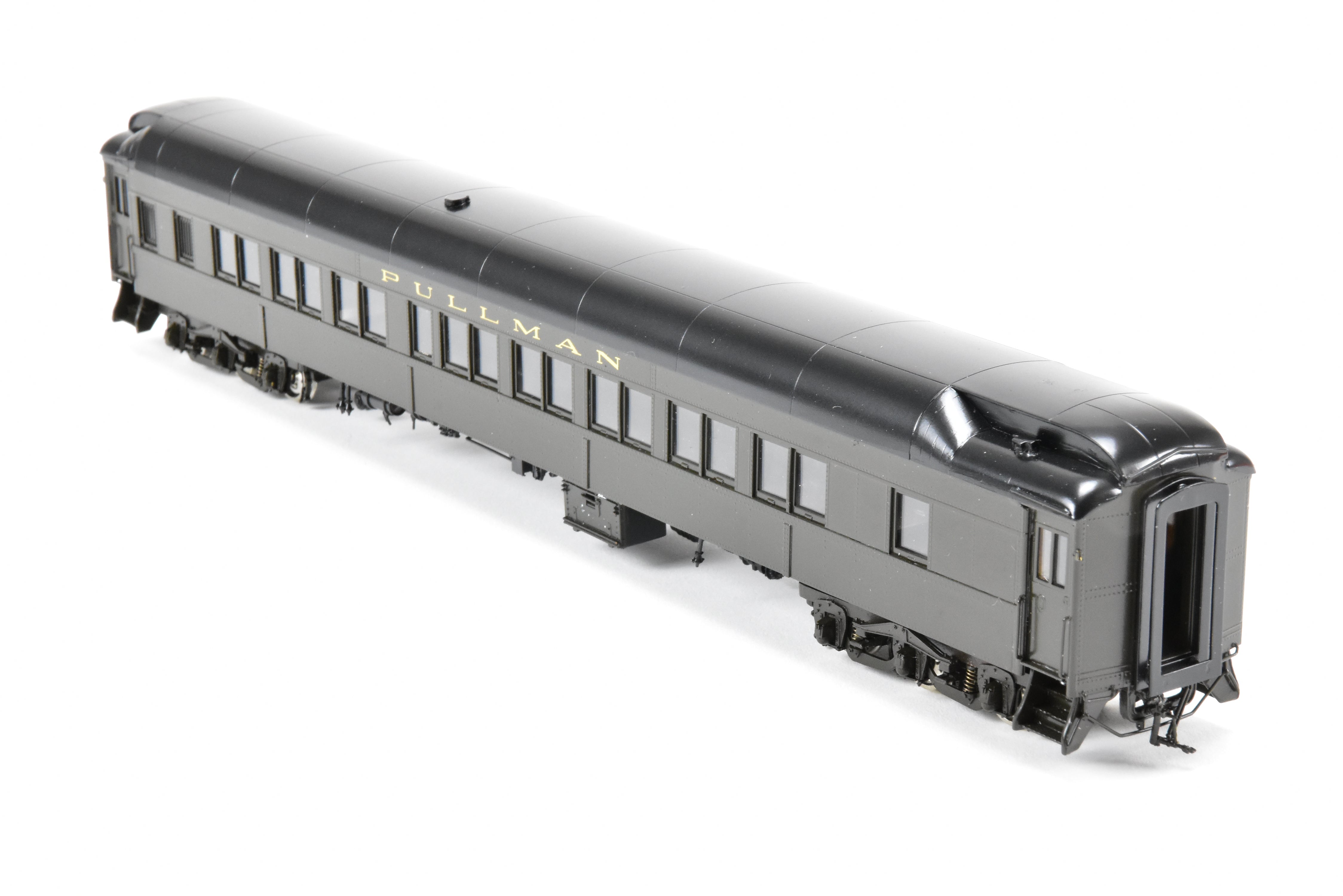 HO Scale Brass Precision Scale Co. Pullman 80-Foot Sleeper Model with 10-1-2 Plan 3585a, Featuring Mechanical Air Brine Equipment and Factory Lettering for Pullman