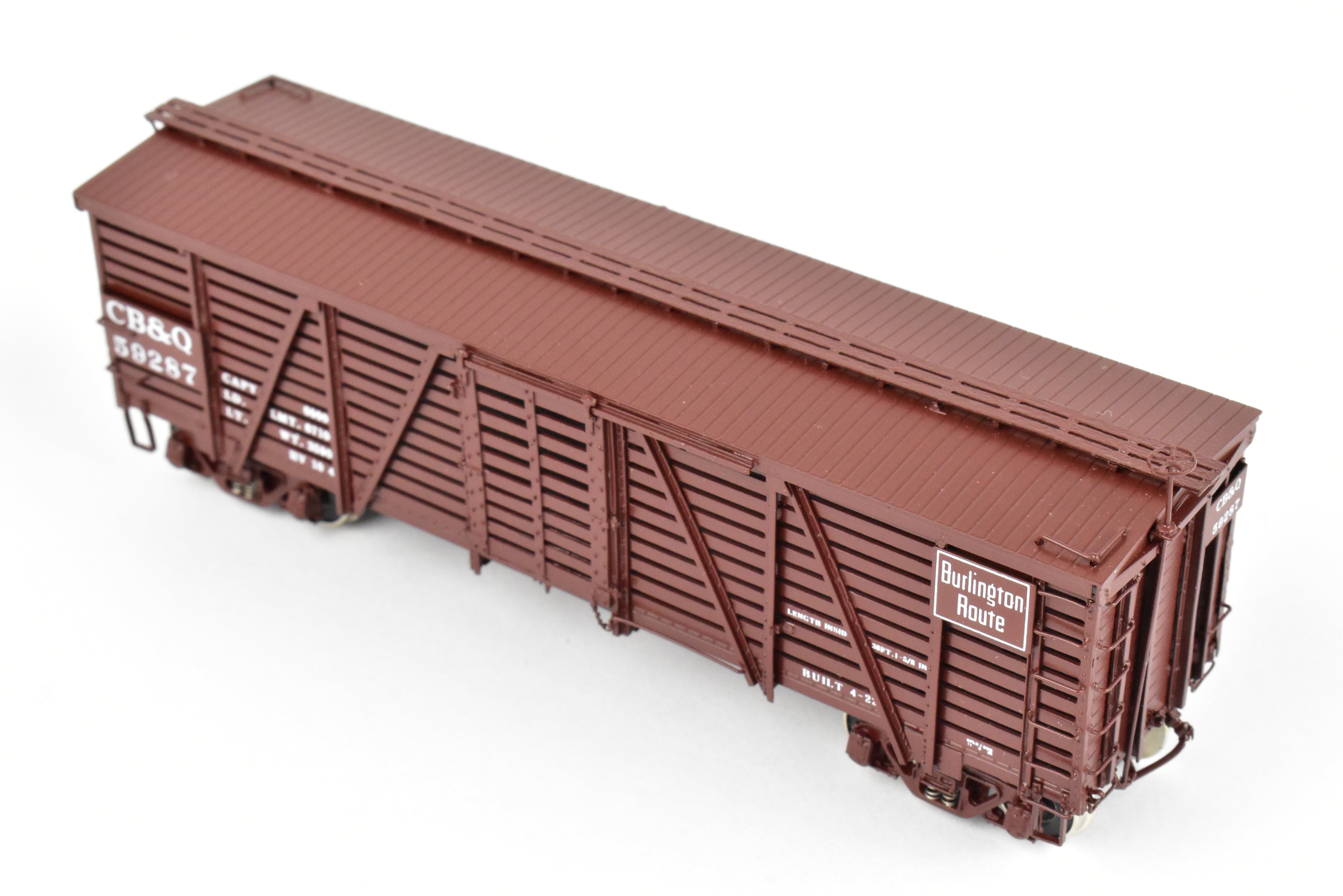 HO Scale Brass Challenger Imports CIL CB&Q - Burlington Route Class SM-16 36-Foot Stock Car Freight Package No. 59287