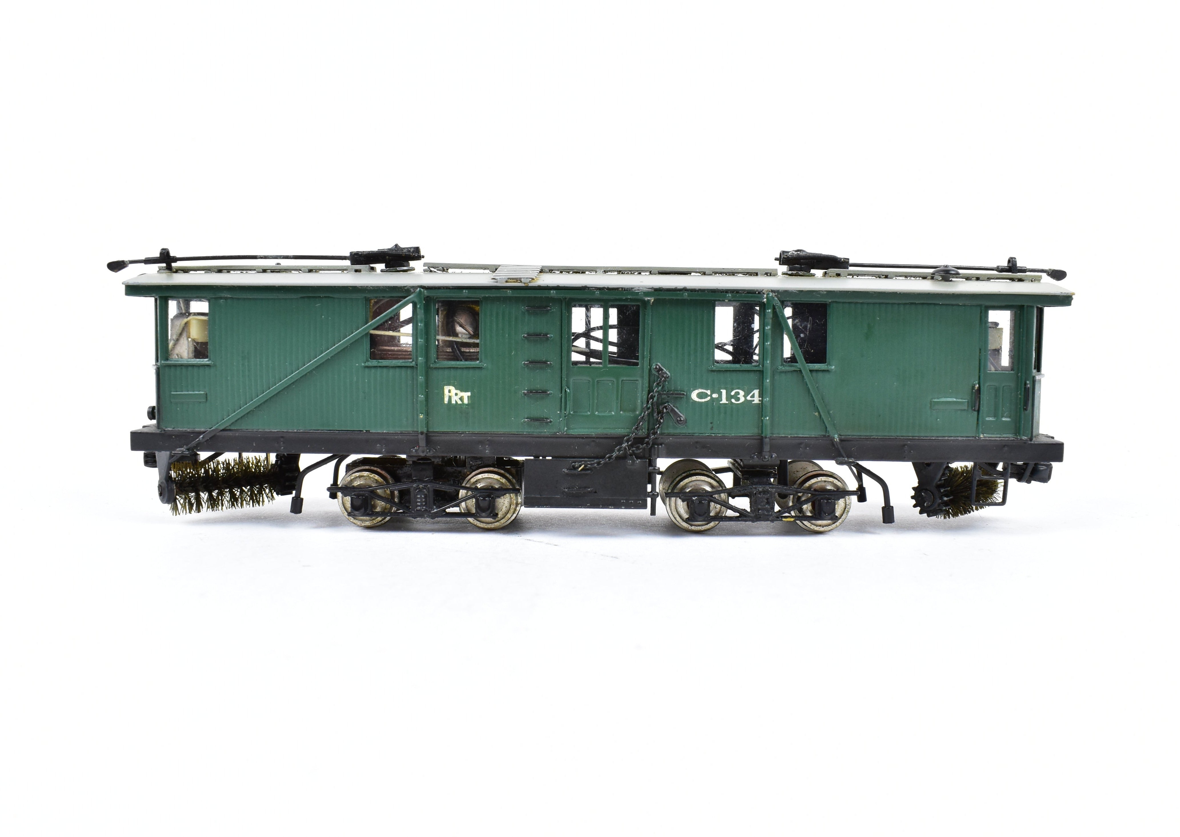 HO Scale Brass Philadelphia Rapid Transit Double Truck Street Sweeper Model C-134 by Huntington Model Works, Repackaged
