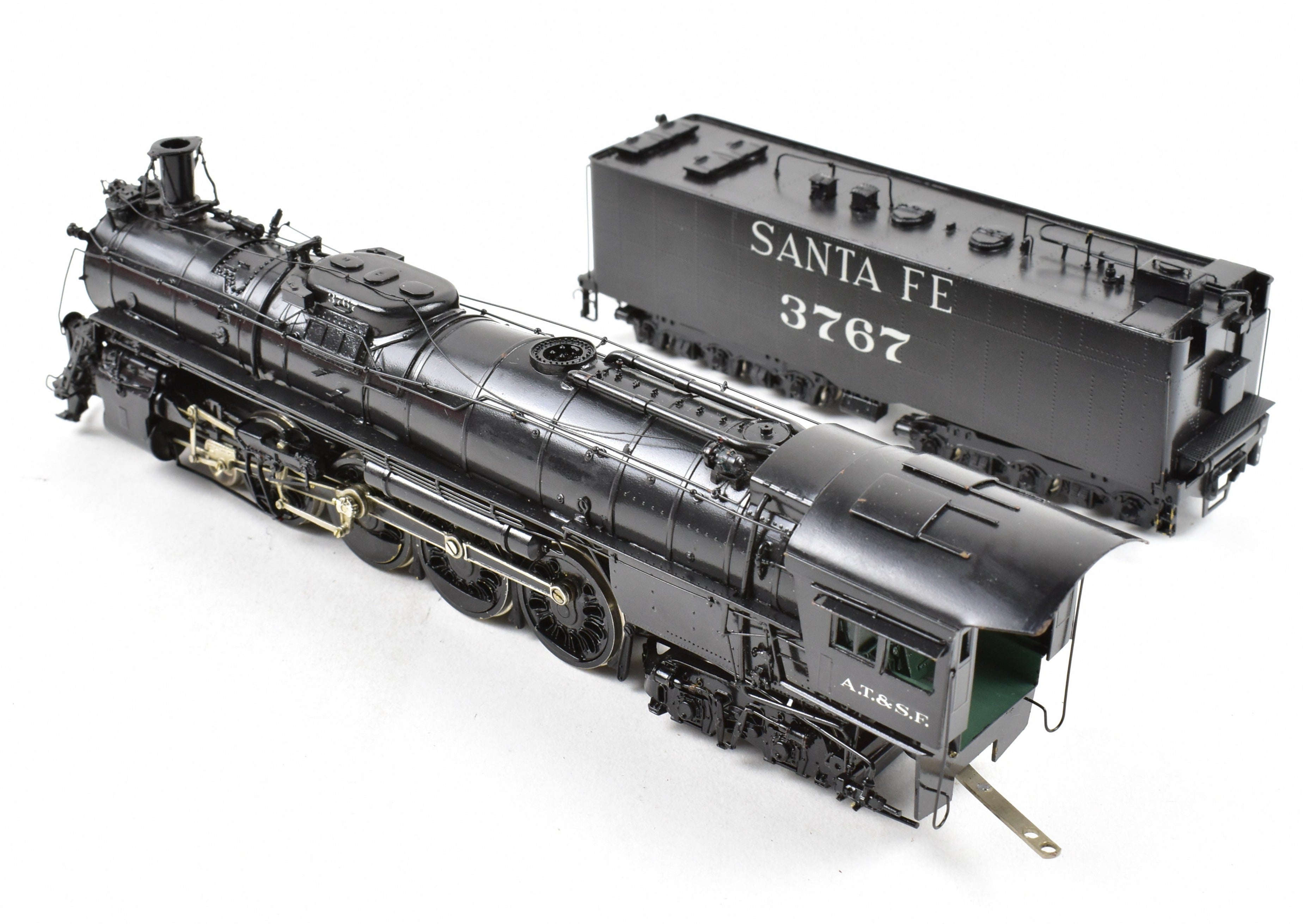 HO Scale Brass Key Imports ATSF - Santa Fe 3765 Class 4-8-4 Northern Steam Locomotive Custom Painted with the Number 3767