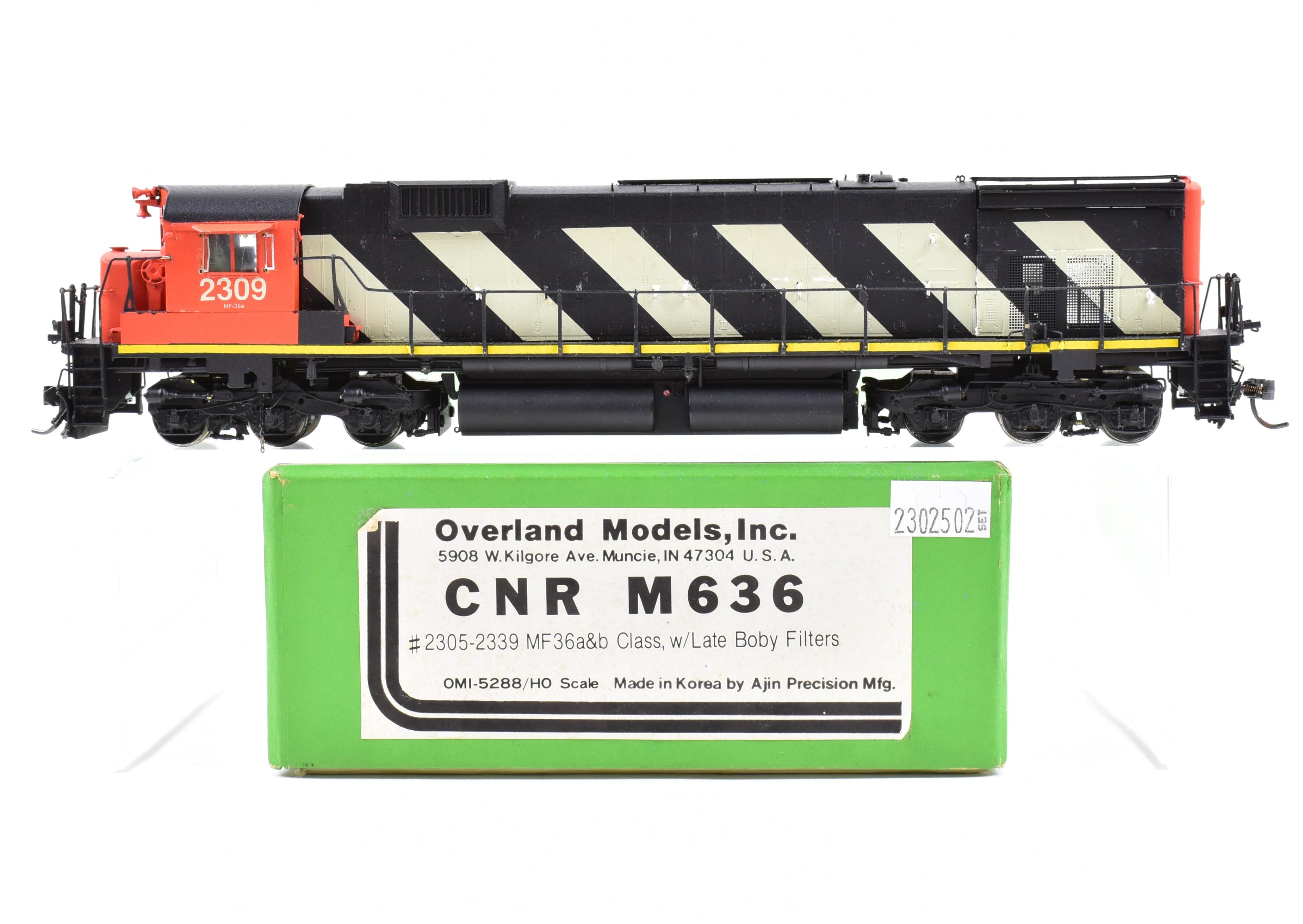 HO Scale Brass Model Train - Overland Models Inc. Canadian National Railway ALCO MLW M636 Custom Painted Locomotive