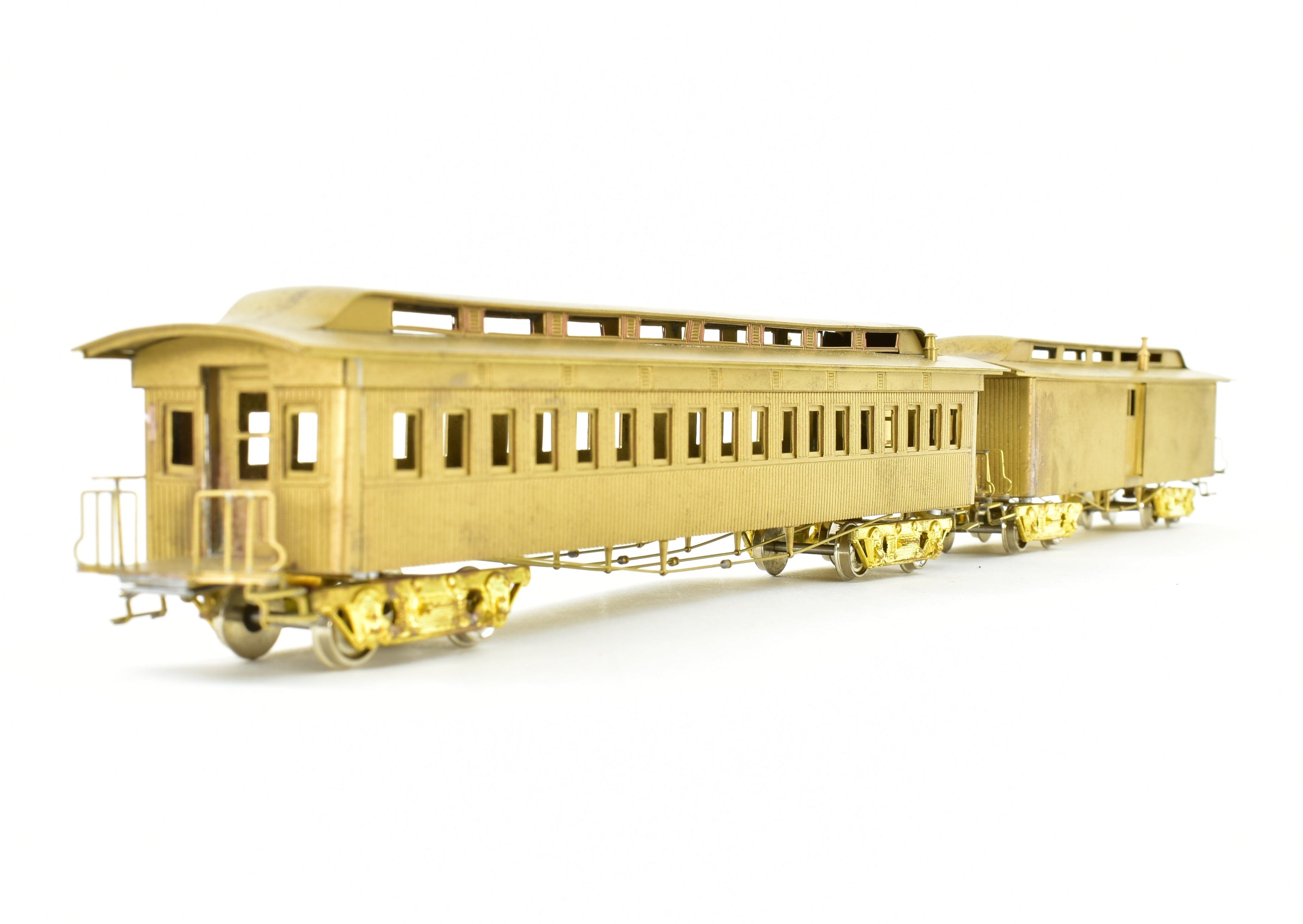 HO Scale Brass Gem Models Collectible Central Pacific Promontory Two - Car Set for Model Train Enthusiasts