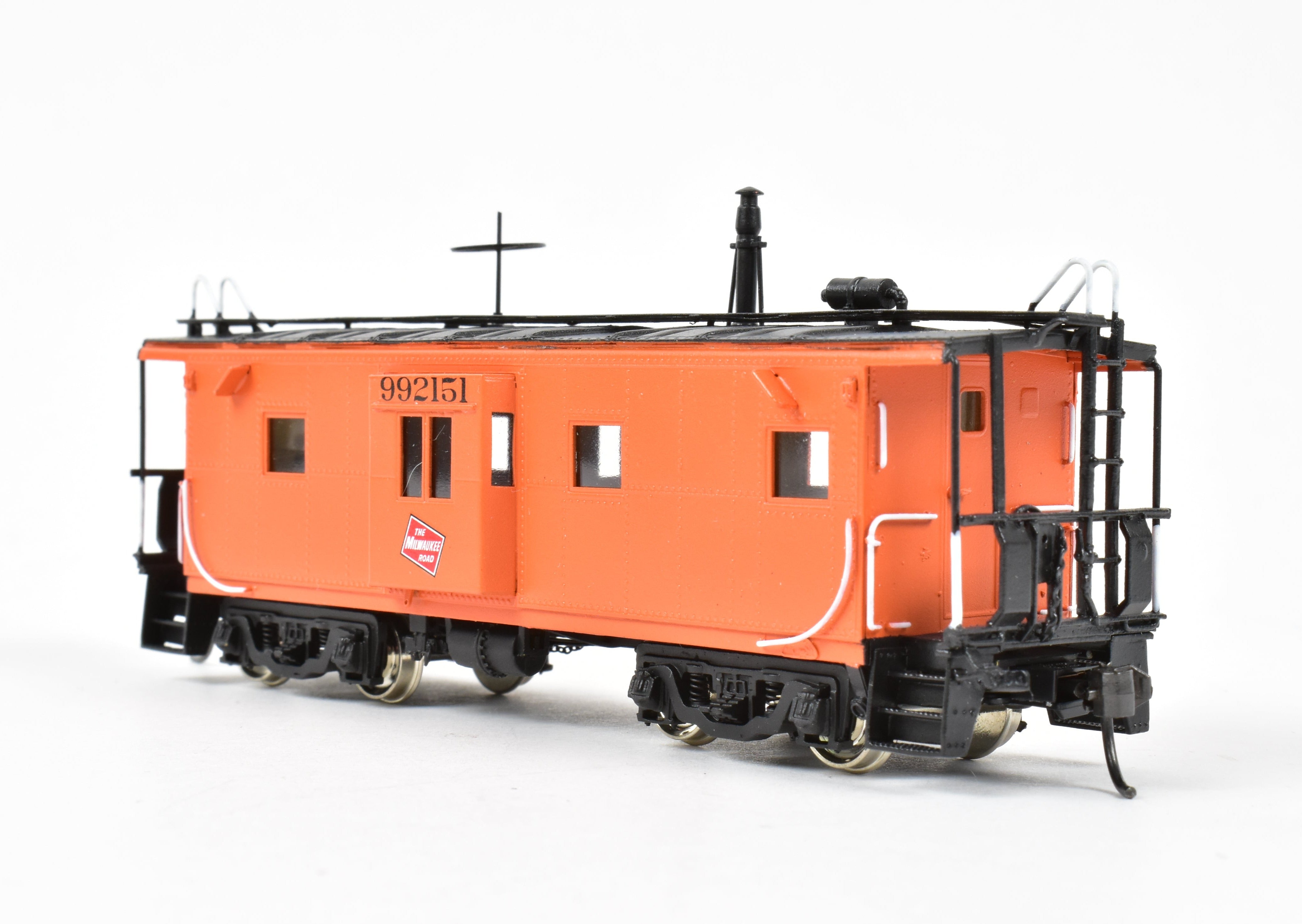 HO Brass OMI - Overland Models MILW Riveted Bay Window Caboose No. 992151