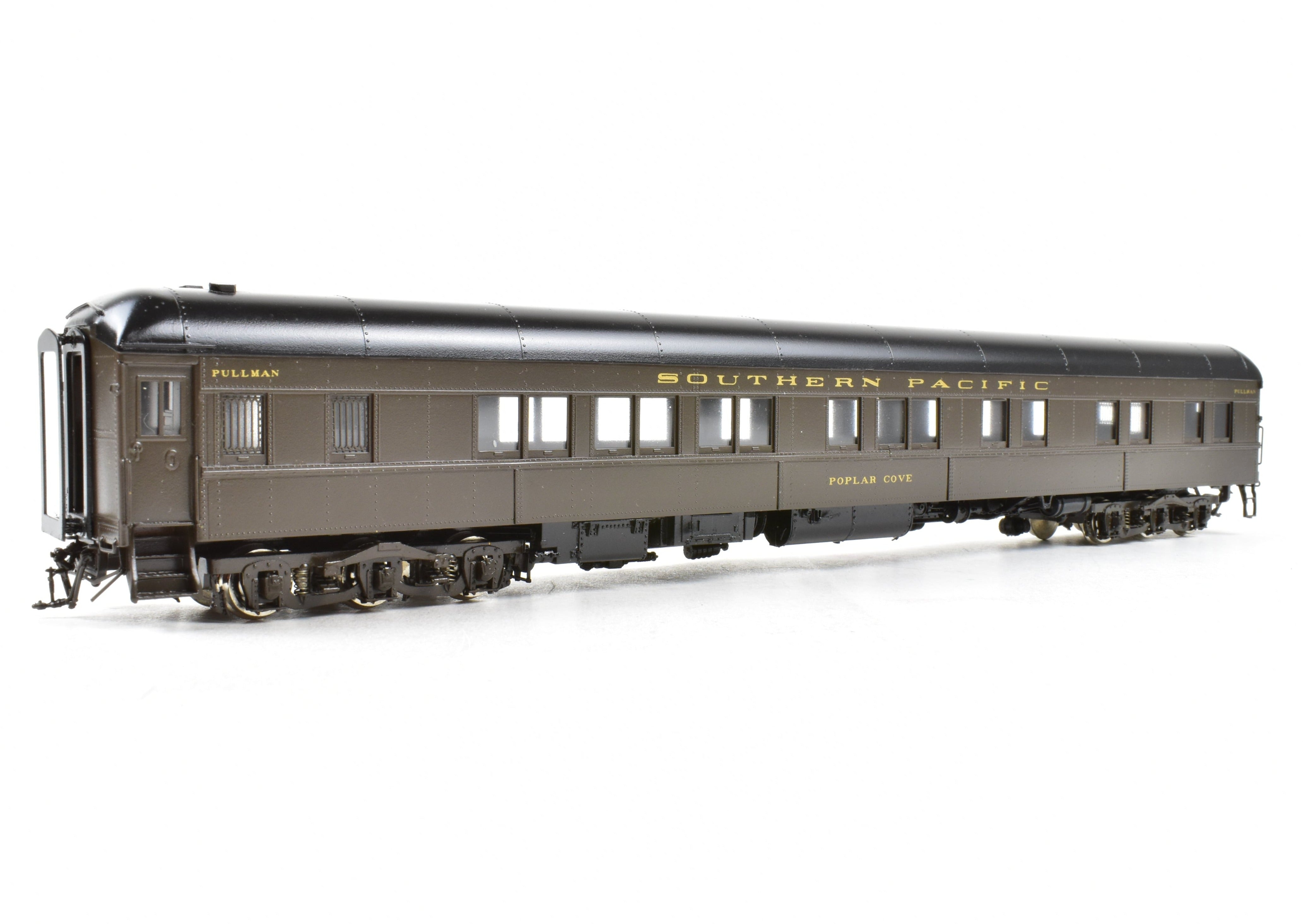 HO Scale Brass Model Train - Precision Scale Co. Pullman/Southern Pacific 80-Foot Sleeper 6-6 Plan 4060 FP Named Poplar Cove