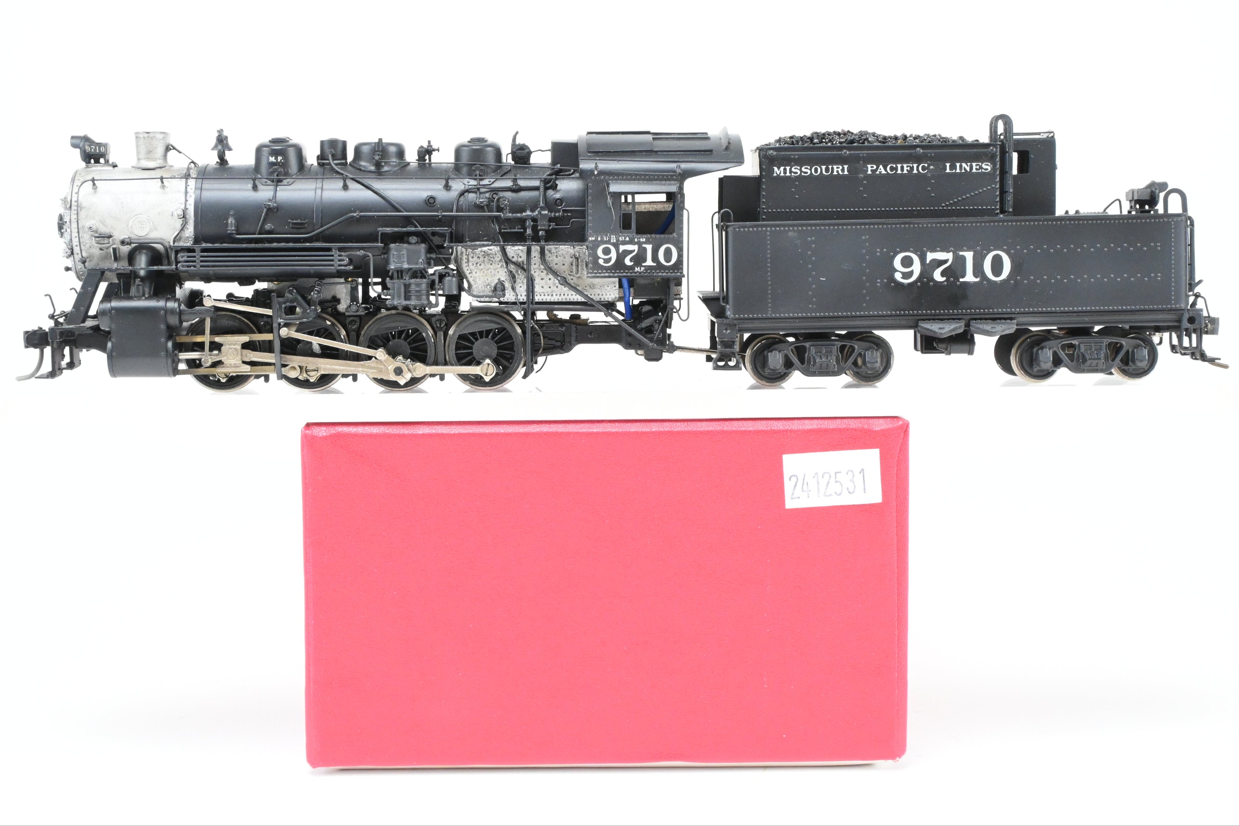 HO Scale Custom-Made Brass Missouri Pacific 0-8-0 Locomotive Model, CP No. 9710, Scratch Built by Joe G. Collias - One of a Kind