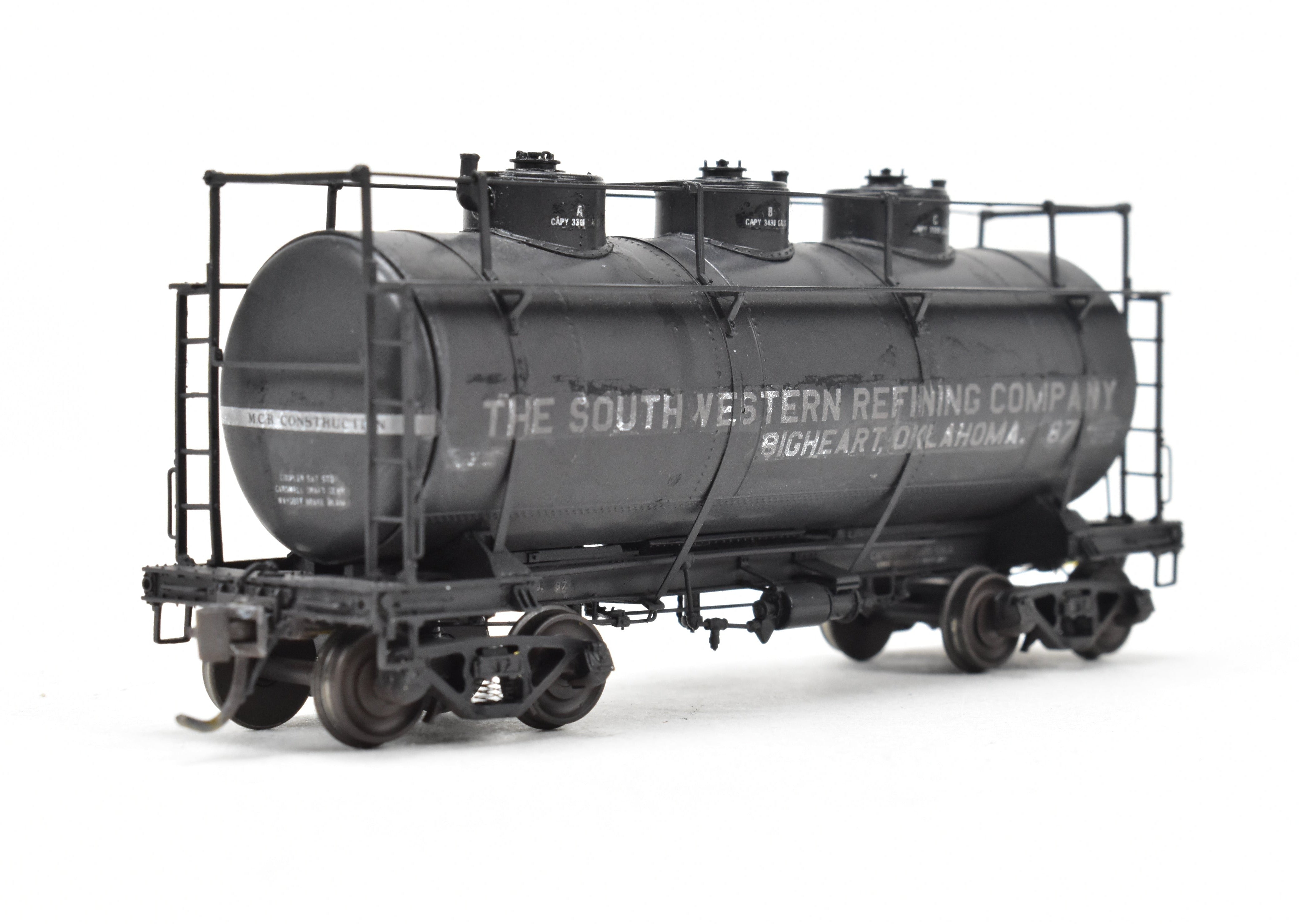 HO Scale Brass W&R - W&R Enterprises Various Roads AC&F 10,000 Gallon 3-Dome Tank Car with High Walkway for Model Railroad Collection