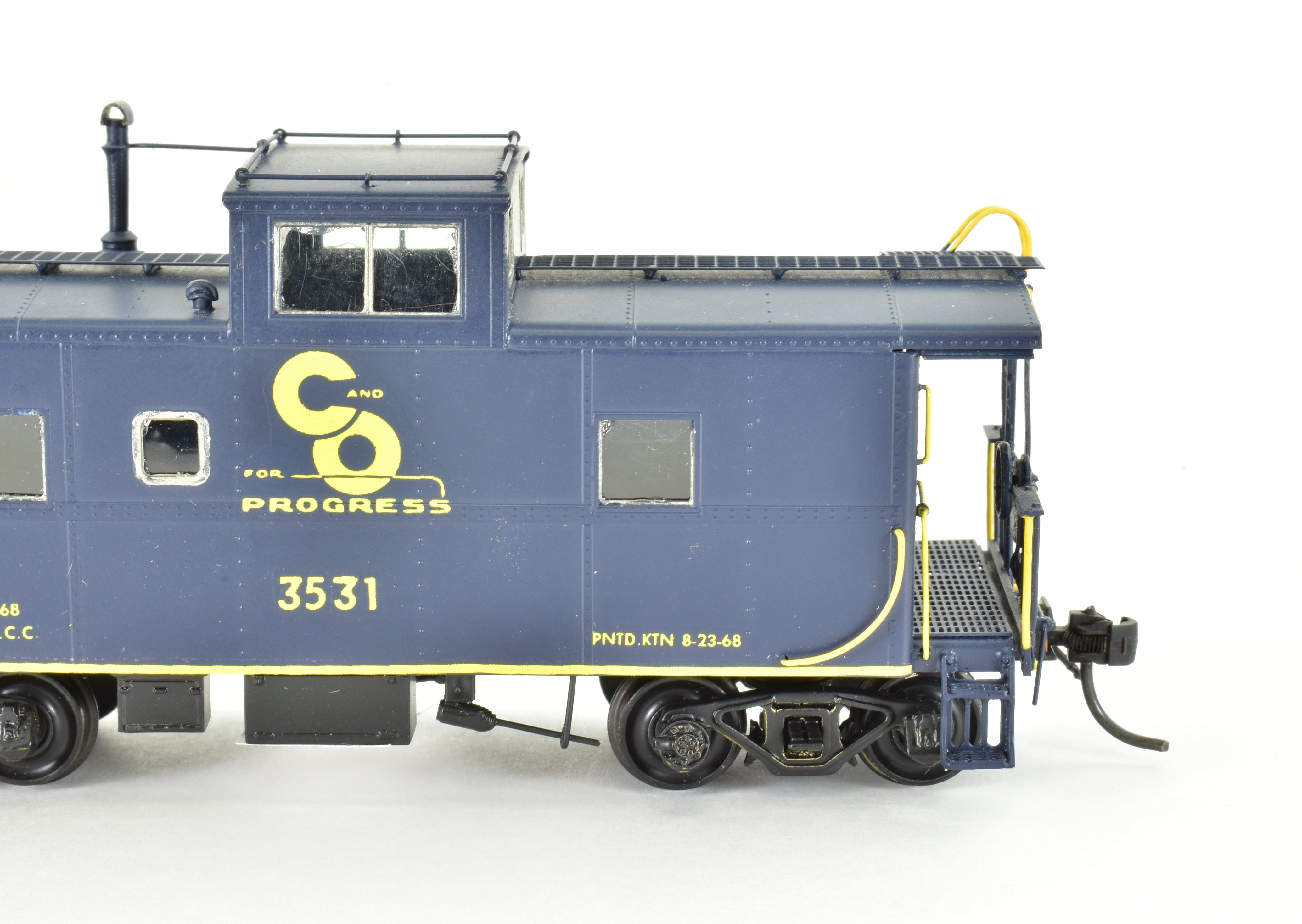 HO Brass OMI Chesapeake & Ohio Modernized Steel Caboose FP 3531, No Box