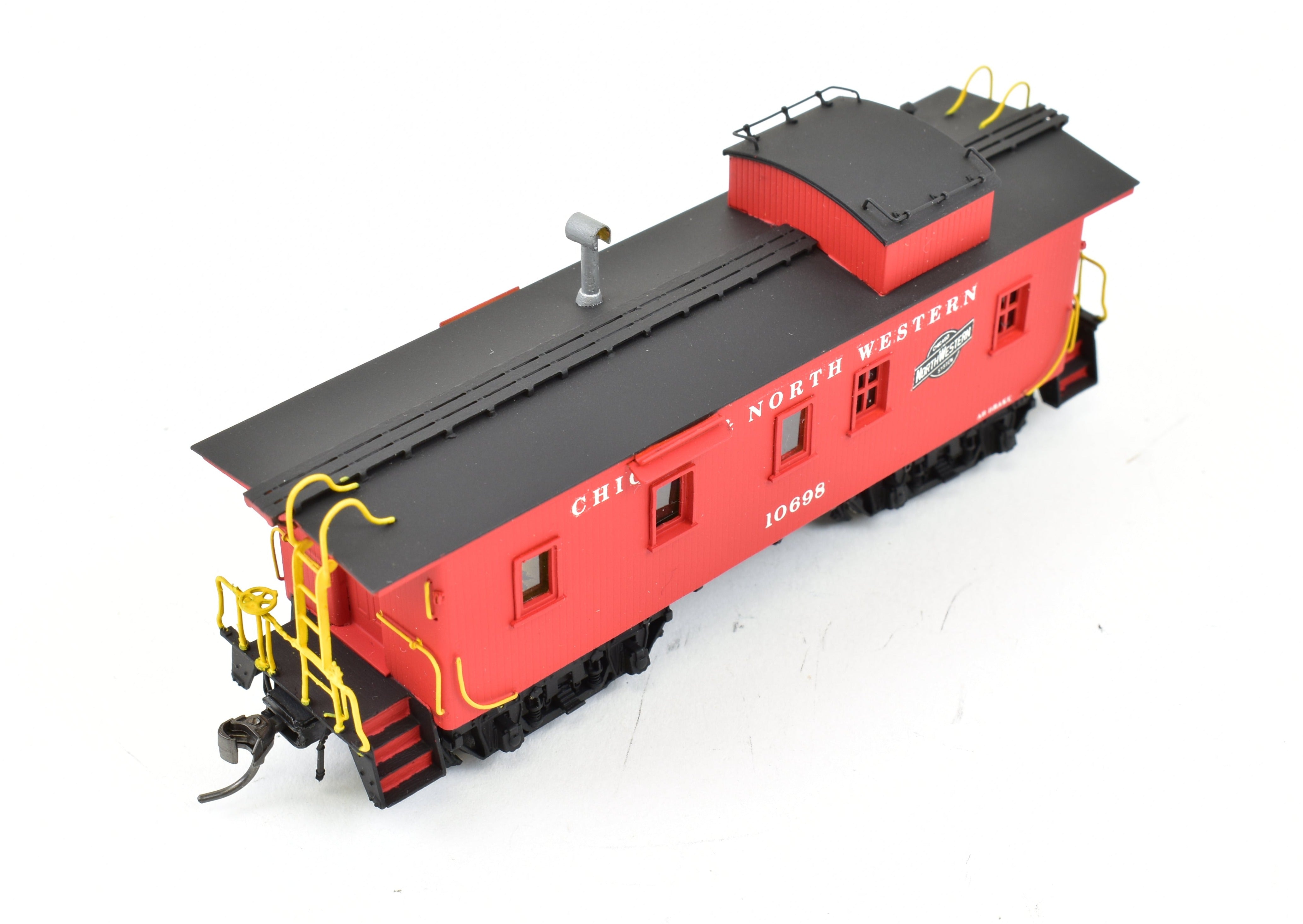 HO Scale Brass OMI - Overland Models, Inc. Chicago & North Western (C&NW) Wood Caboose Professionally Painted Model for Model Train Enthusiasts