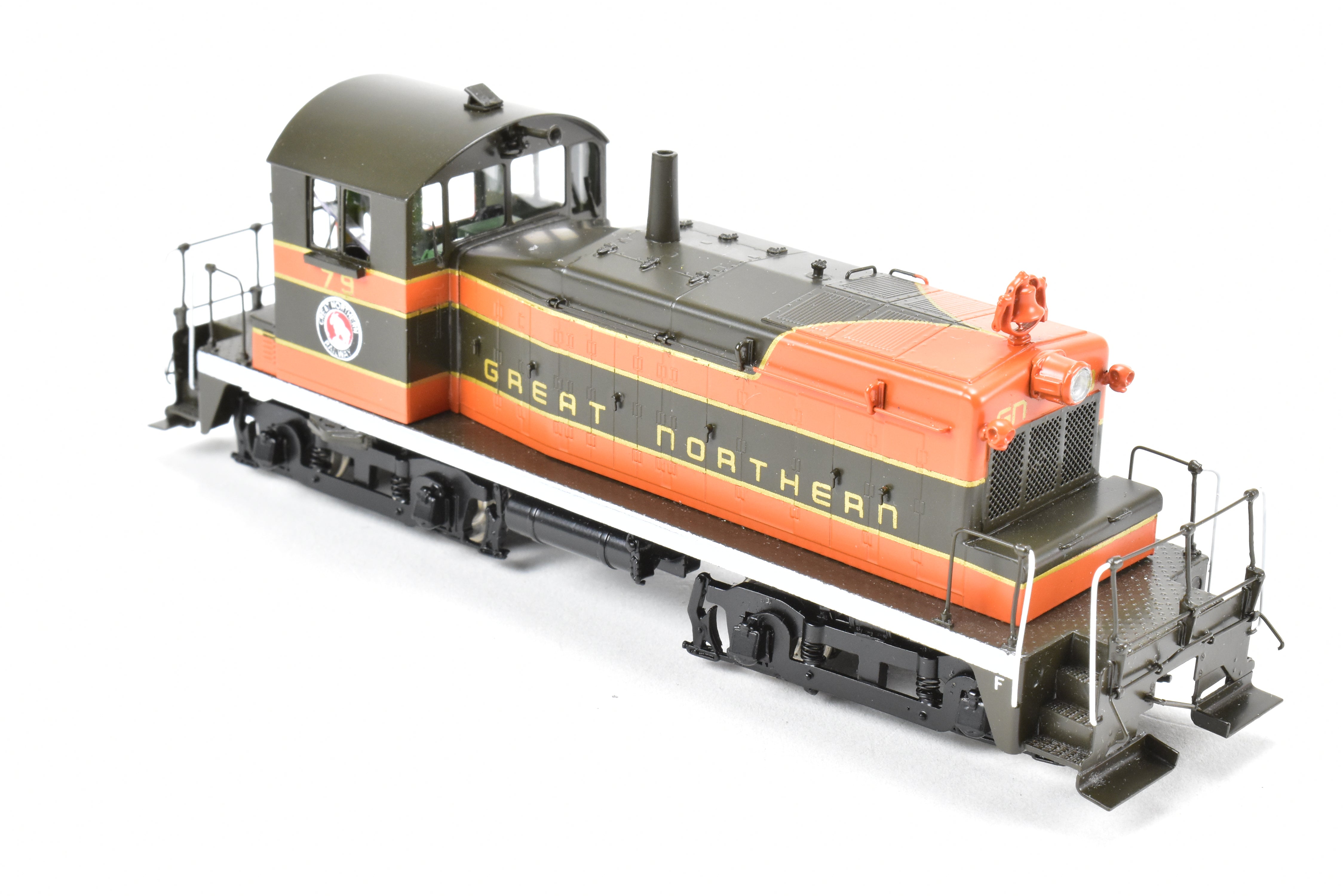 HO Scale Brass Precision Scale Co. (PSC) Model of Great Northern EMC/EMD SW-1 Phase III Intermediate Locomotive #79 by Iron Horse