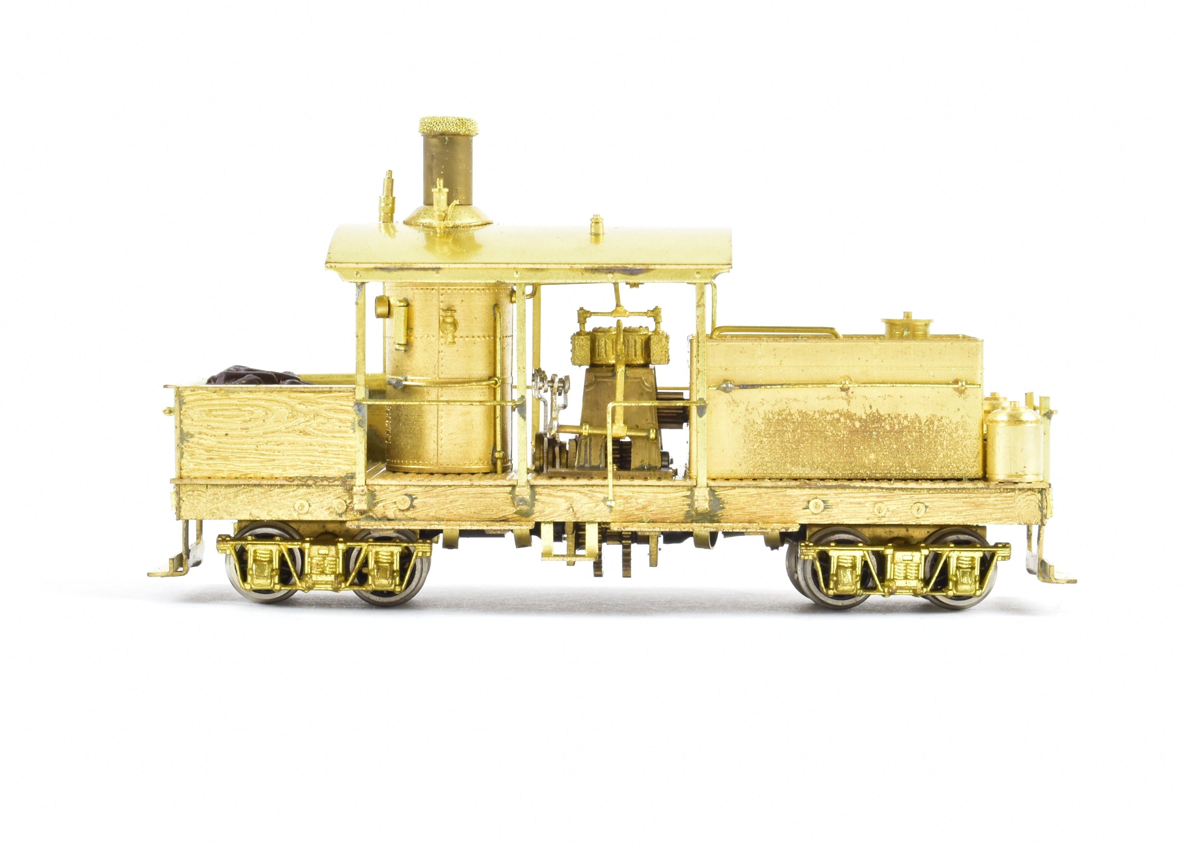 HOn3 Scale Brass Model Train by Westside Model Co. - Various Roads Logging Class A Climax with Vertical Boiler