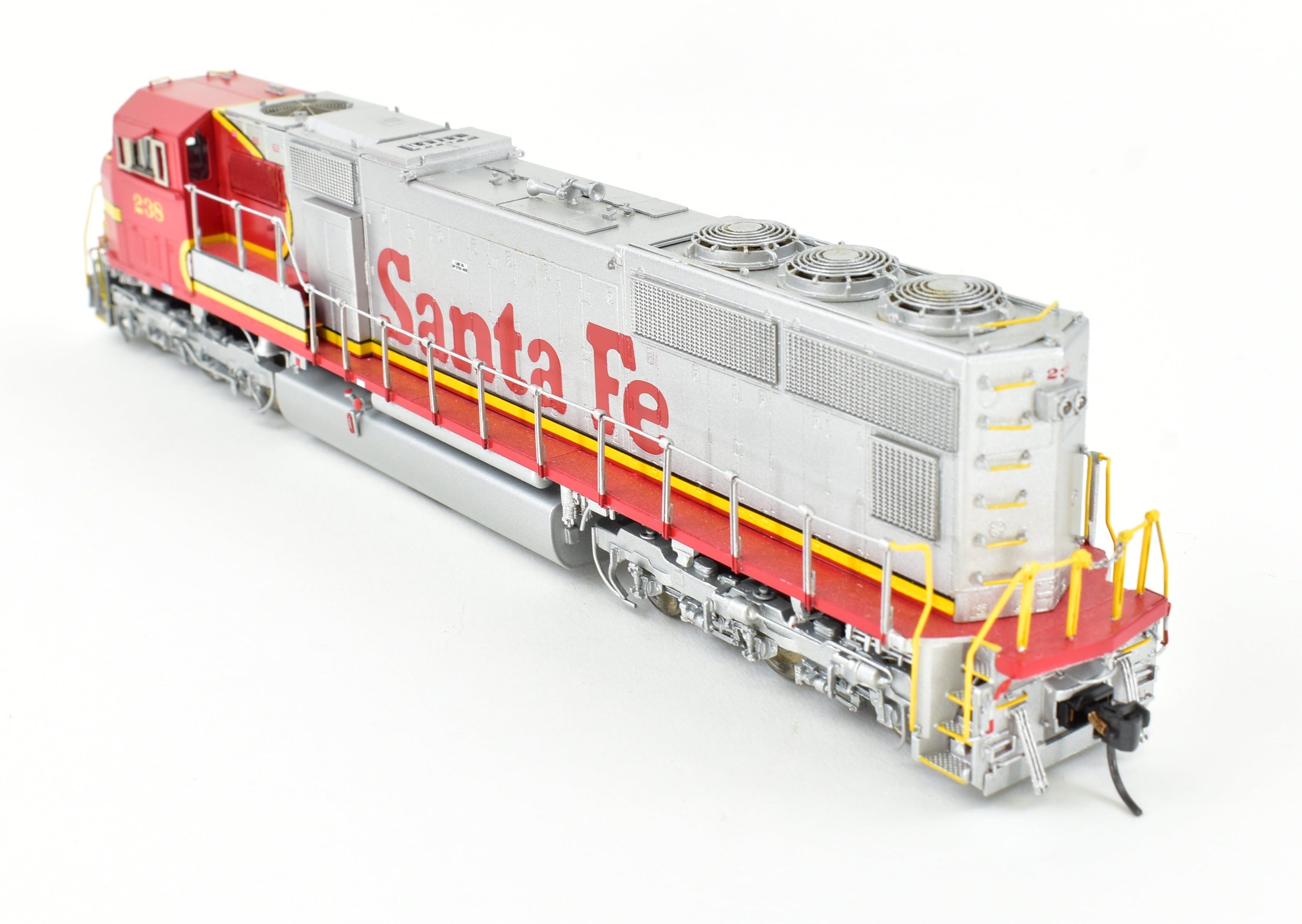 HO Scale Brass Locomotive - Overland Models, Inc. ATSF - Santa Fe EMD SD75M FP, Factory-Painted and Lettered No. 238