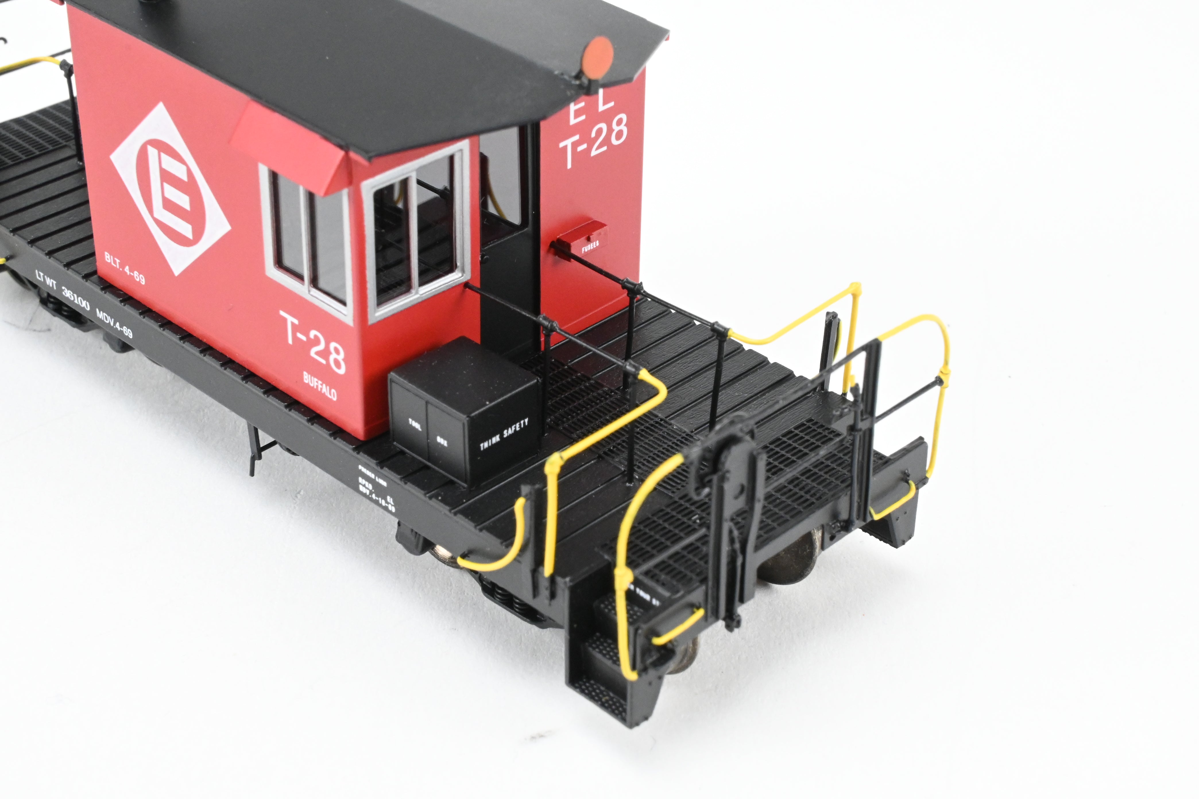 HO Scale Brass OMI - Overland Models, Inc. EL - Erie Lackawanna Transfer Caboose Factory - Painted and Numbered T - 28 for Model Trains