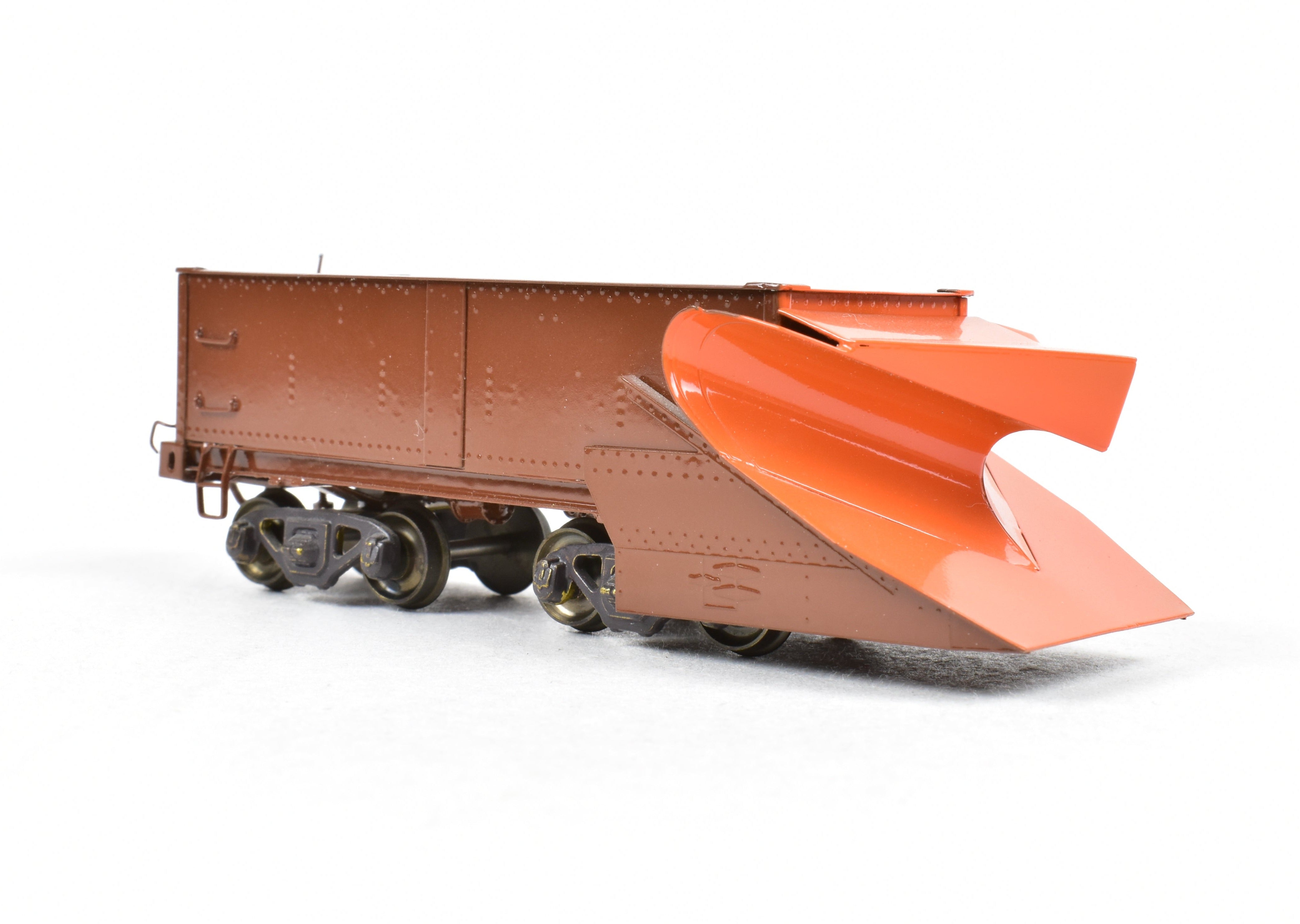 HO Scale Brass Hallmark Models Custom - Painted Missouri Pacific Snow Plow Model