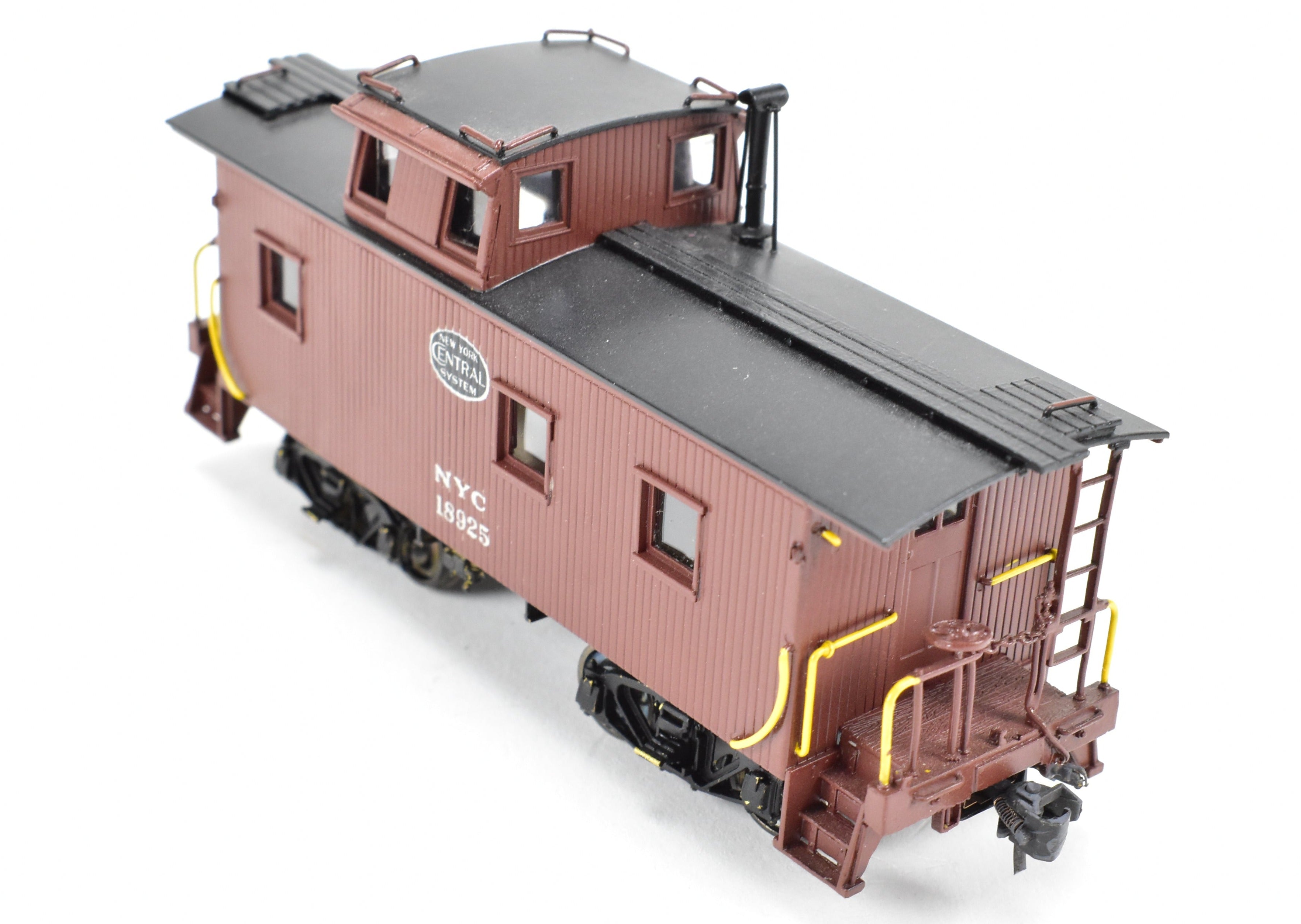 HO Scale Brass Model of Overland Models, Inc. New York Central 24-Foot Wood Caboose with FP No. 18925
