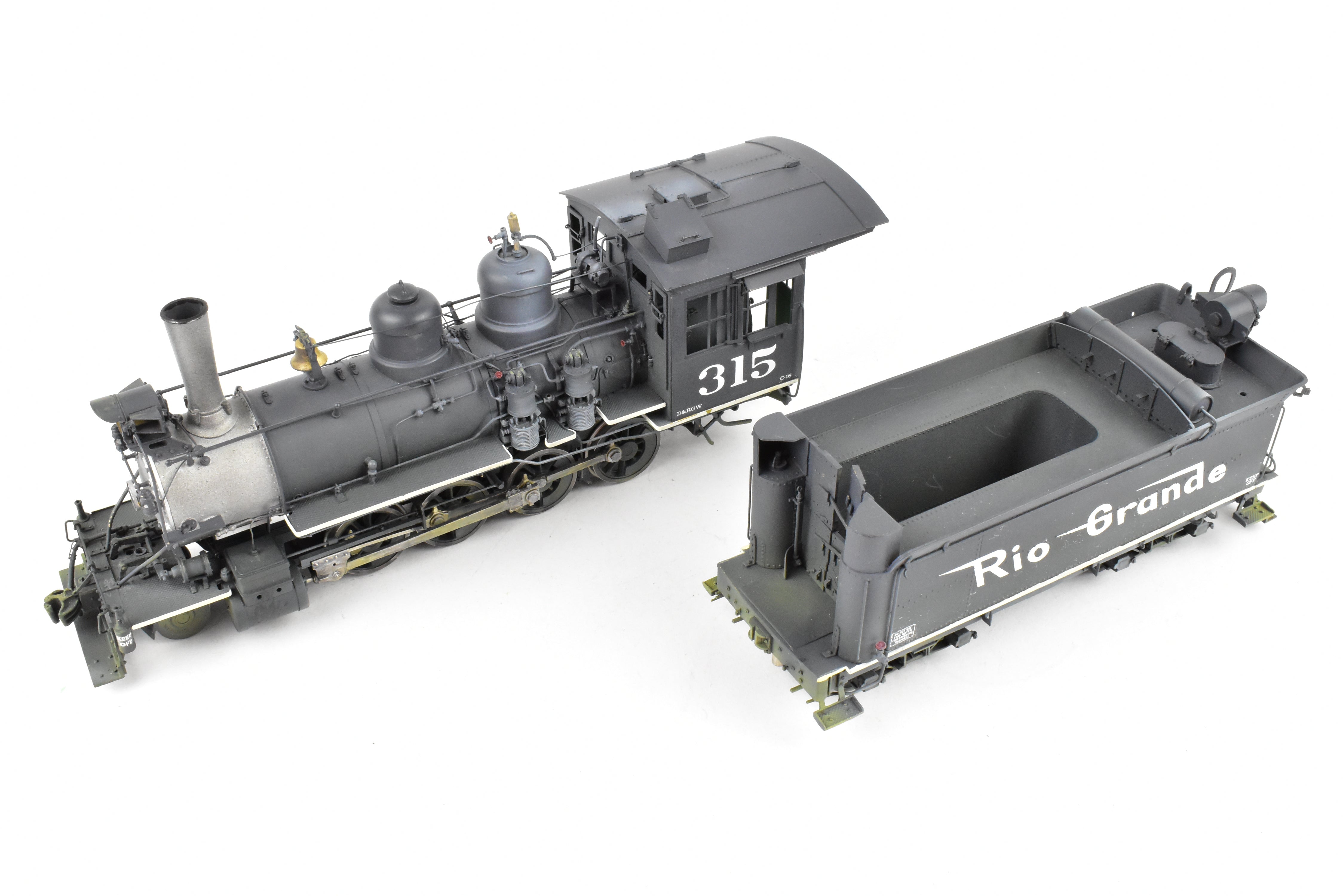Brass OMI - Overland Models D&RGW C-18 2-8-0 #315 Weathered 1940s Switching Locomotive