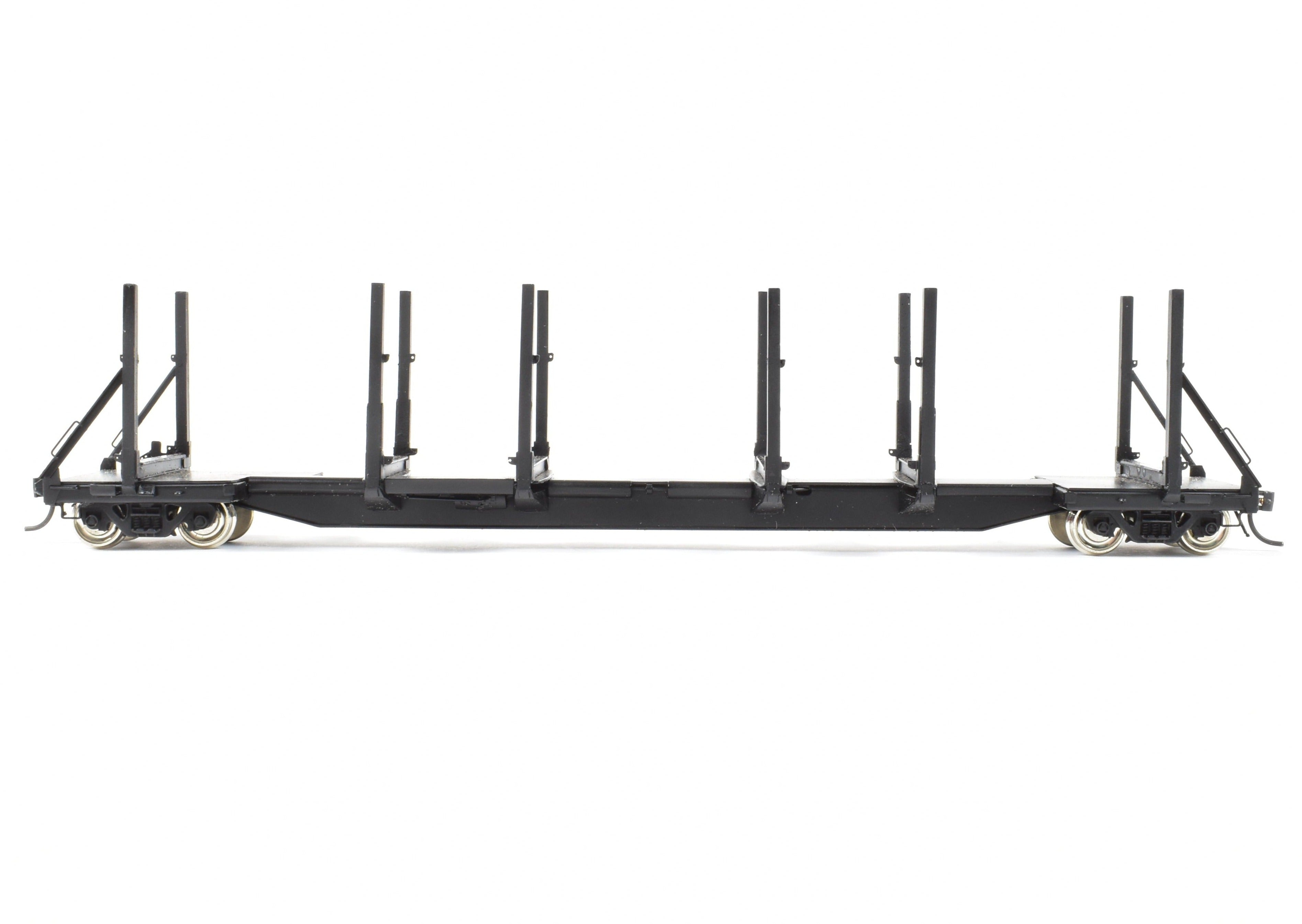 HO Brass Precision Scale Co. 100-Ton Black Log Car FP - Various Roads