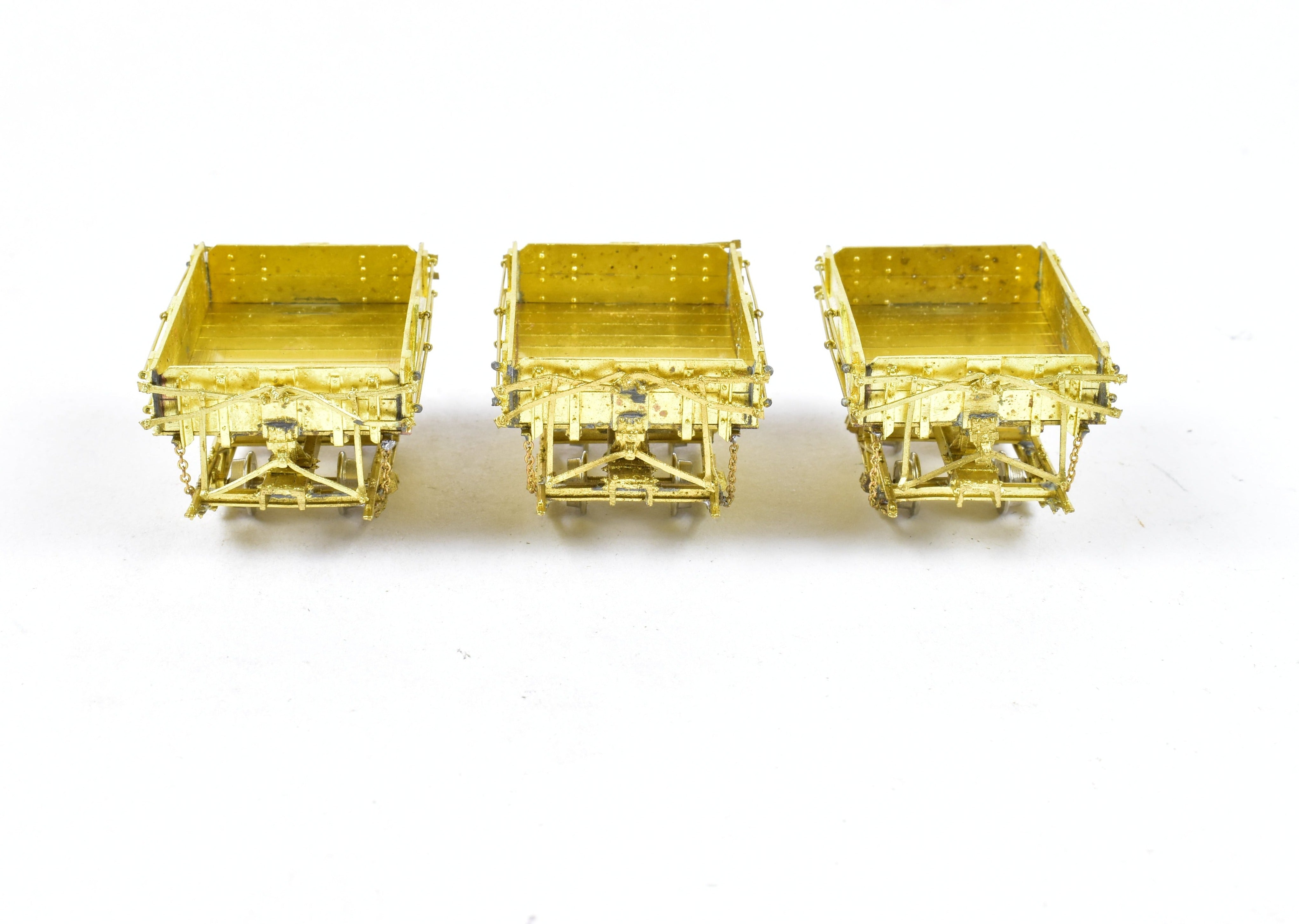 HOn3 Brass Precision Scale Co. 3-Car Set of West Side Lumber Co. Side Dump Ballast Cars