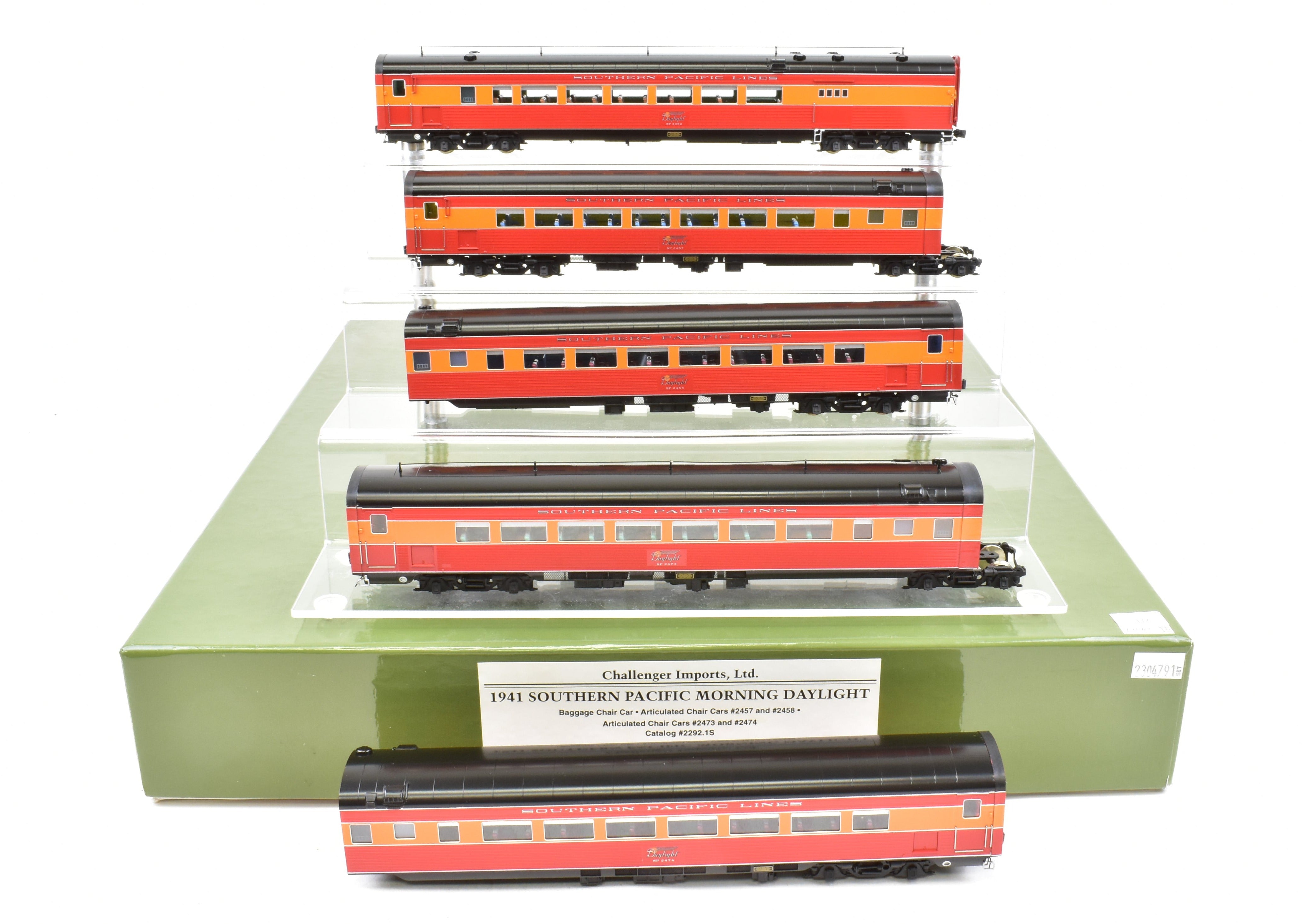 High - Quality HO Scale Brass Model Train CON CIL - Challenger Imports SP - Southern Pacific 1941 Morning Daylight 16 - Car Complete Full Train Set Along with 10 - Car Set and Two 3 - Car Add - On Sets FP