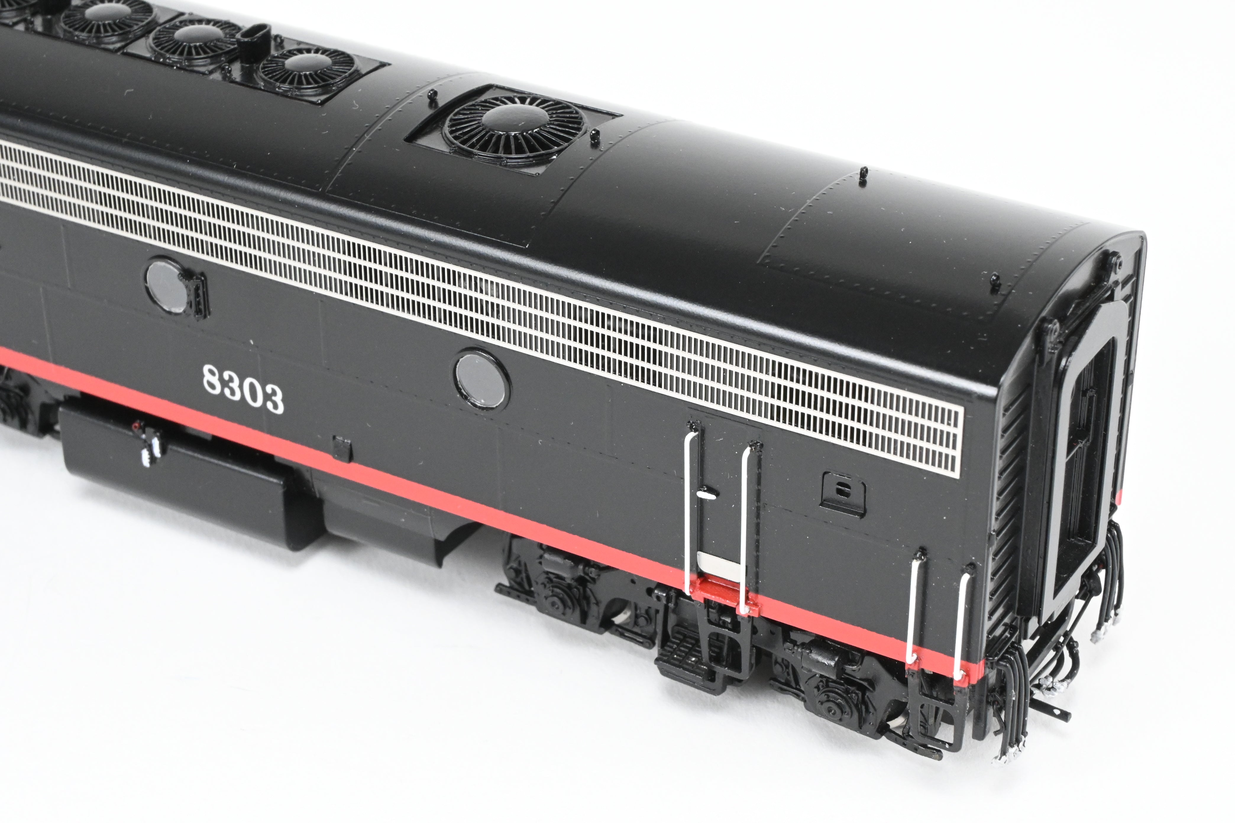 HO Scale Brass EMD FP7A/F7B Set in SP Black Widow Scheme