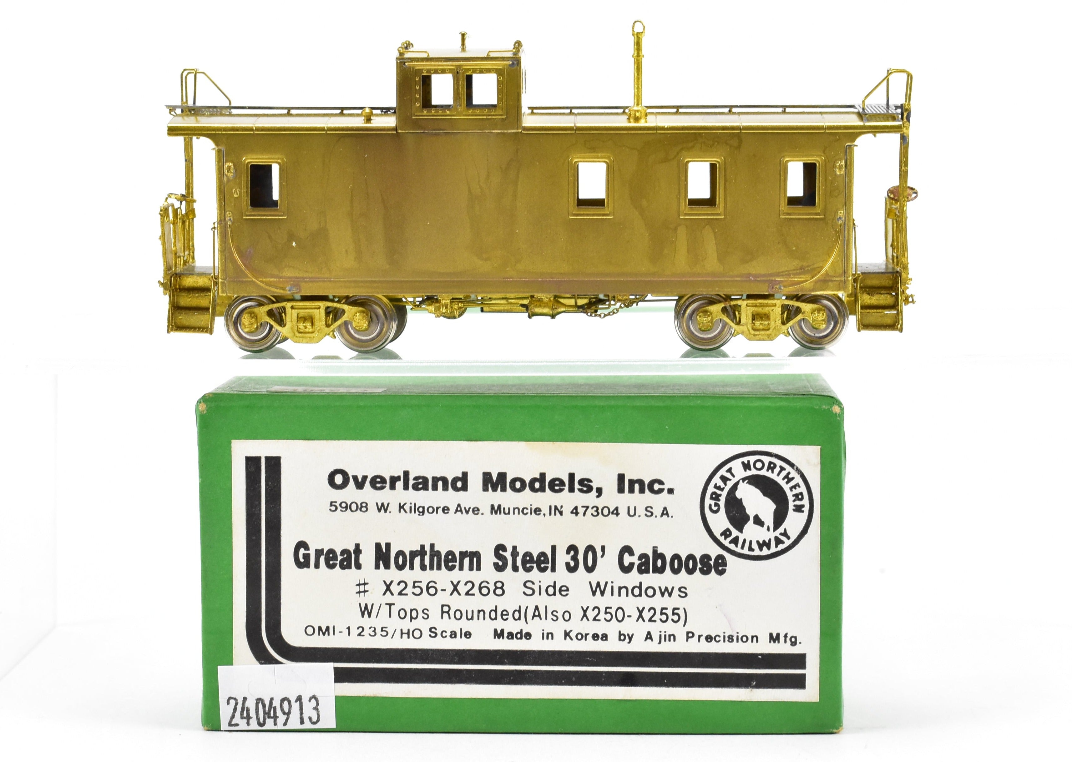 HO Brass OMI GN Great Northern Steel 30' X256 - X268 Rounded - Top Side Windows Model