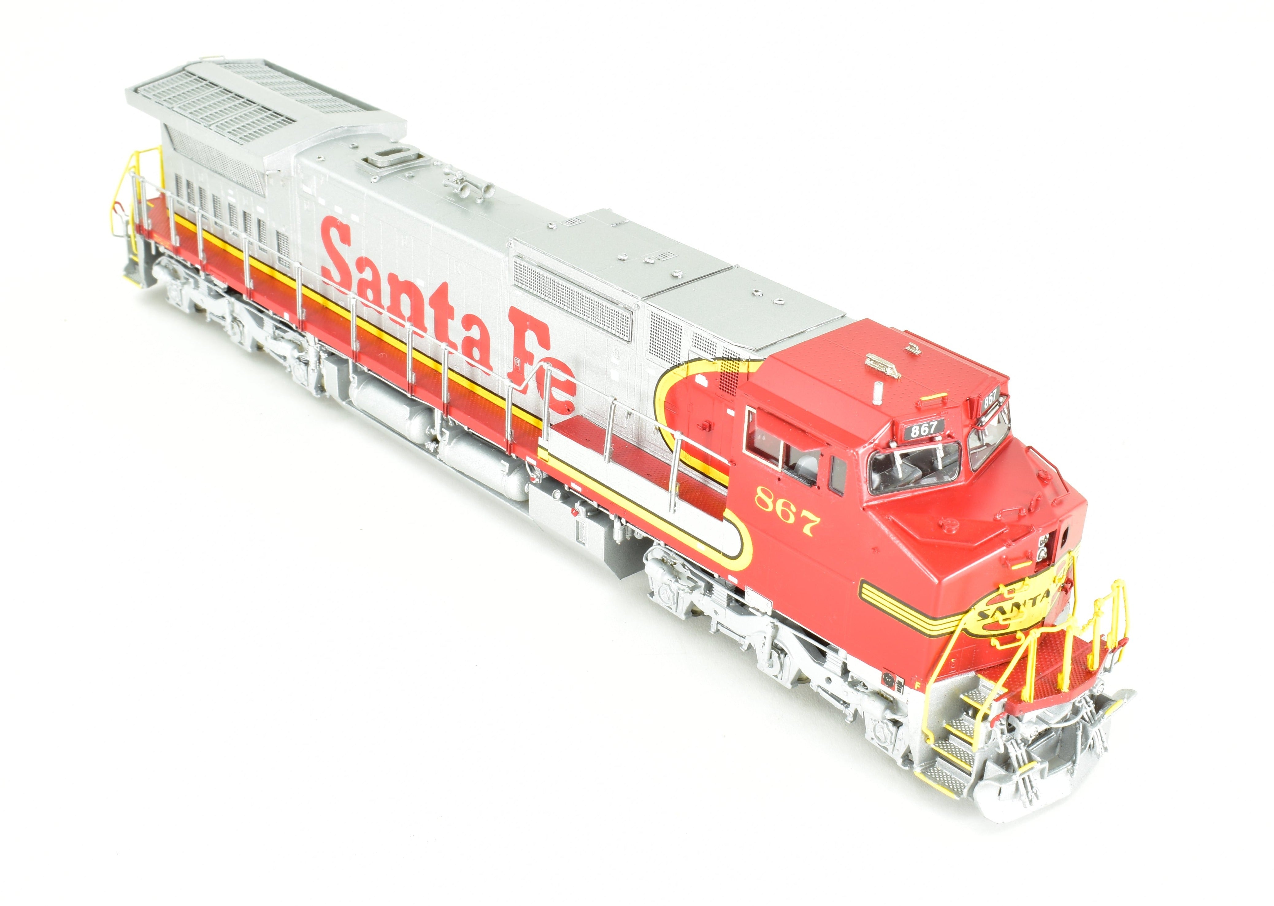 HO Scale Brass Model Train - Overland Models, Inc. ATSF - Santa Fe EMD Dash 8 - 40CW Freight Locomotive, FP No. 867