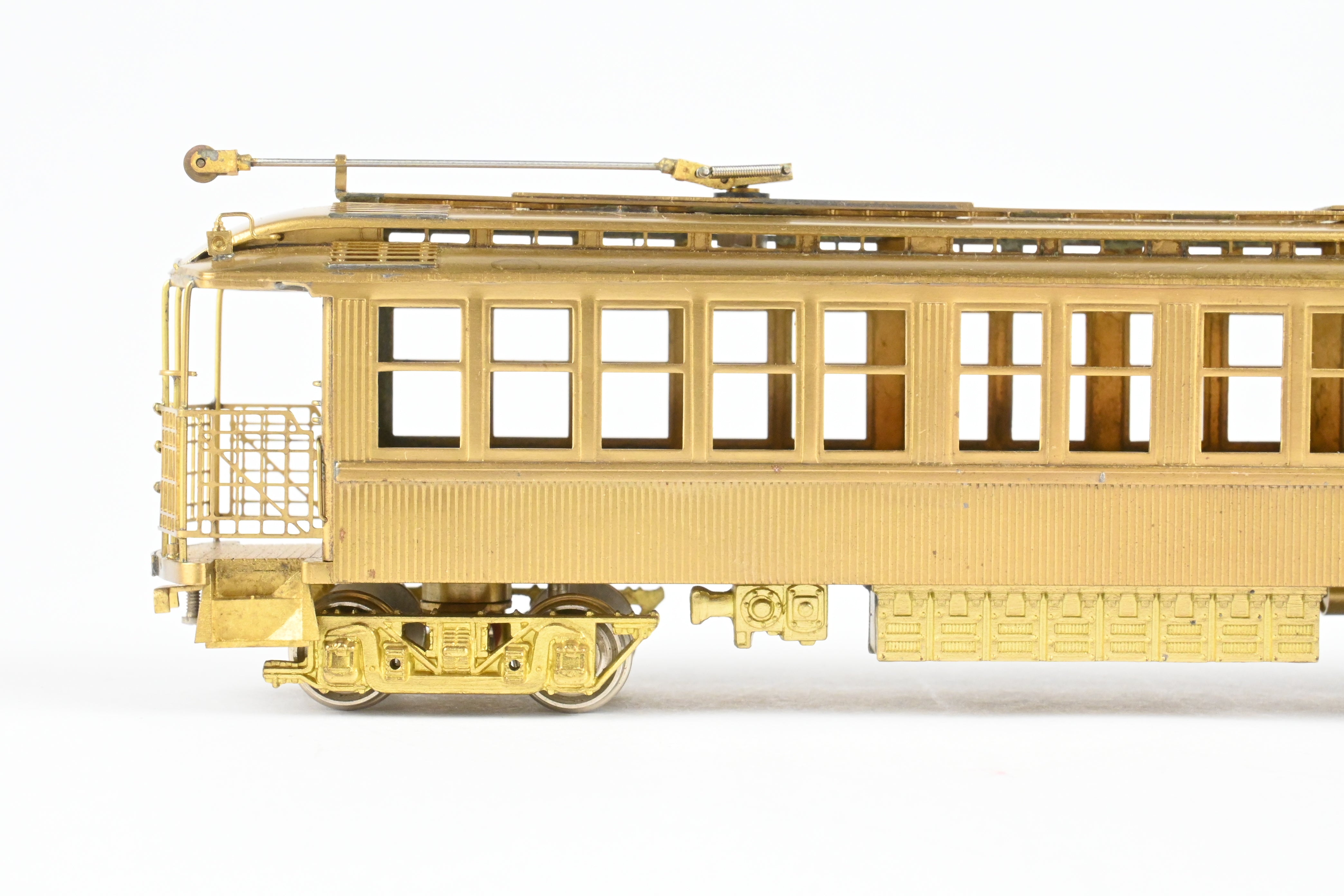 High - Quality HO Scale Brass Model Train Set by WP Car Corp. - Brooklyn Rapid Transit/Brooklyn Union Elevated 1200 Equipped with Trolley Poles