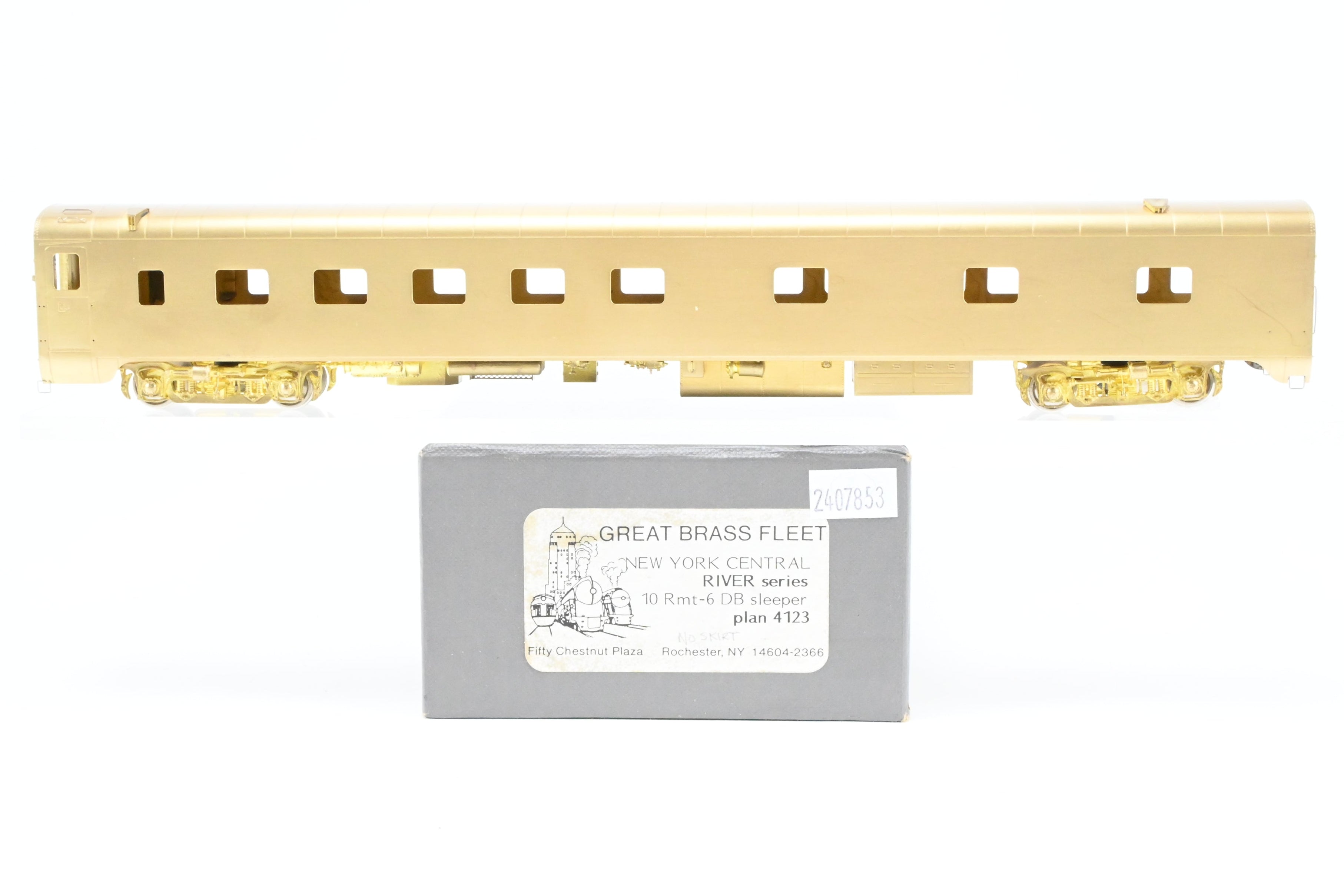 HO Brass NYC - New York Central Pullman 10-6 Sleeper River Series 4123 Plan
