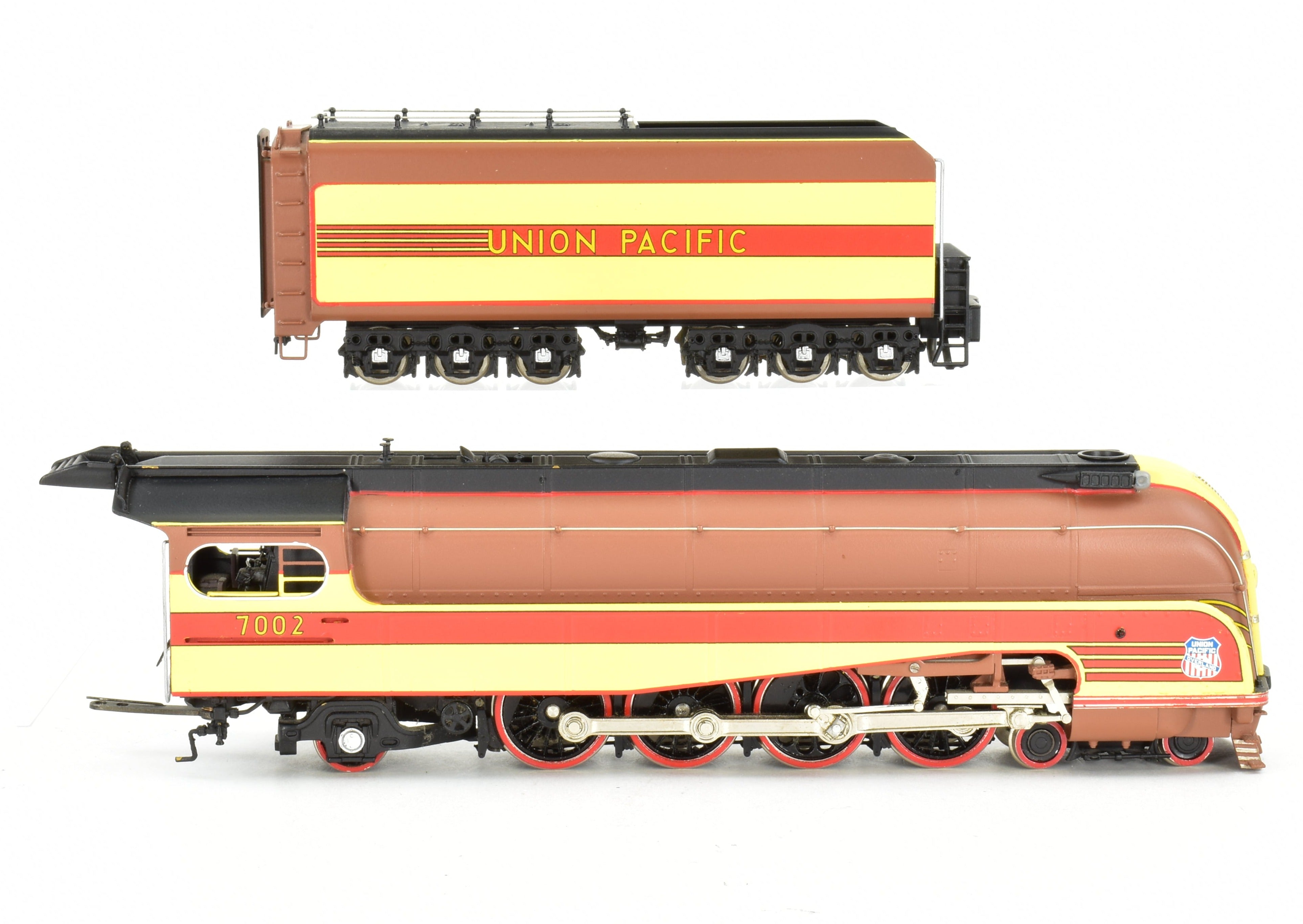 HO Scale Brass Union Pacific 4-8-2 FP Steam Locomotive Model, Key Imports UP No. 7002 Forty Niner