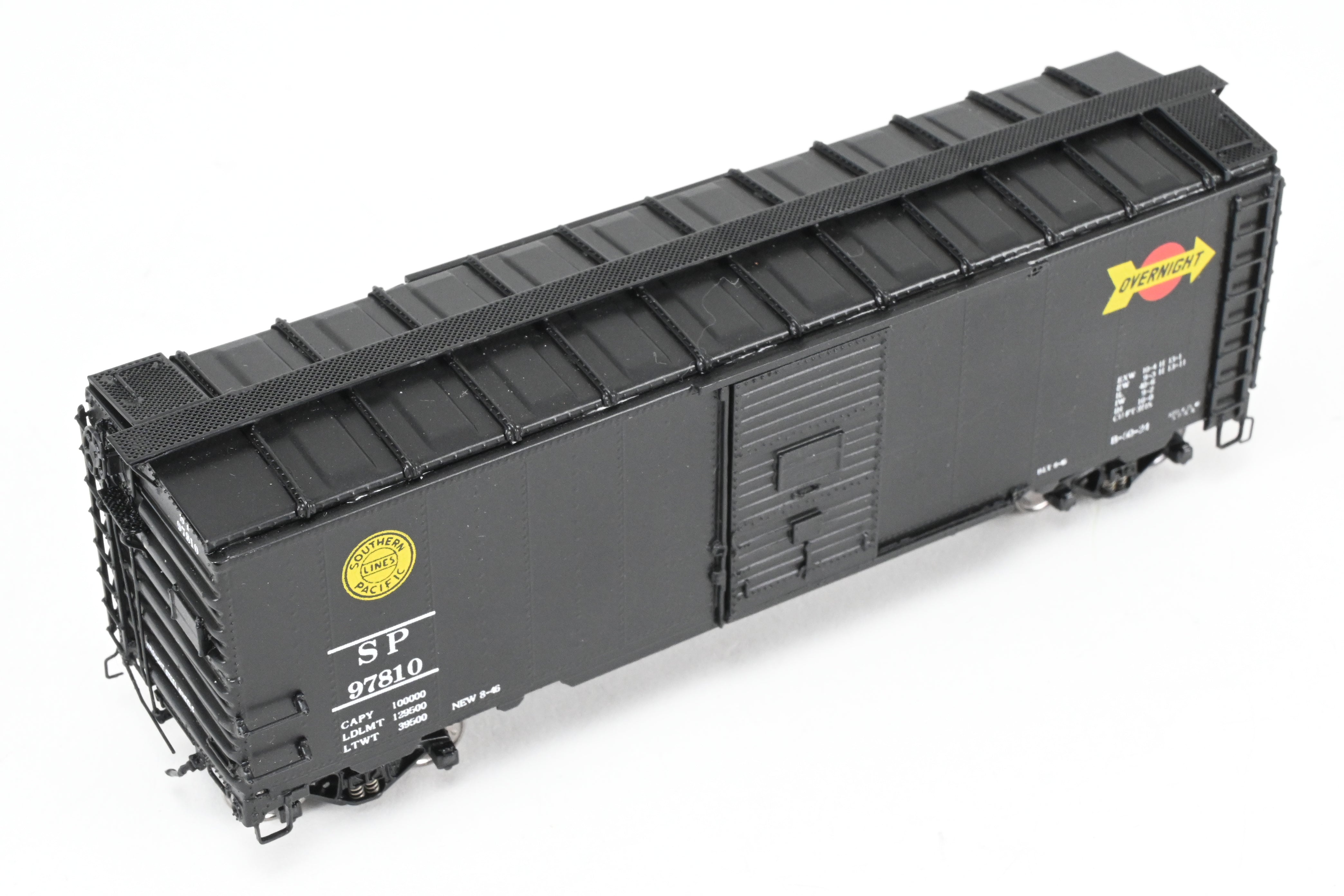 HO Scale Brass Model of Southern Pacific Overnight Boxcar B-50-24 Class with ASF A-3 Trucks, Beaver Creek Special Collector's Edition, FP No. 97810