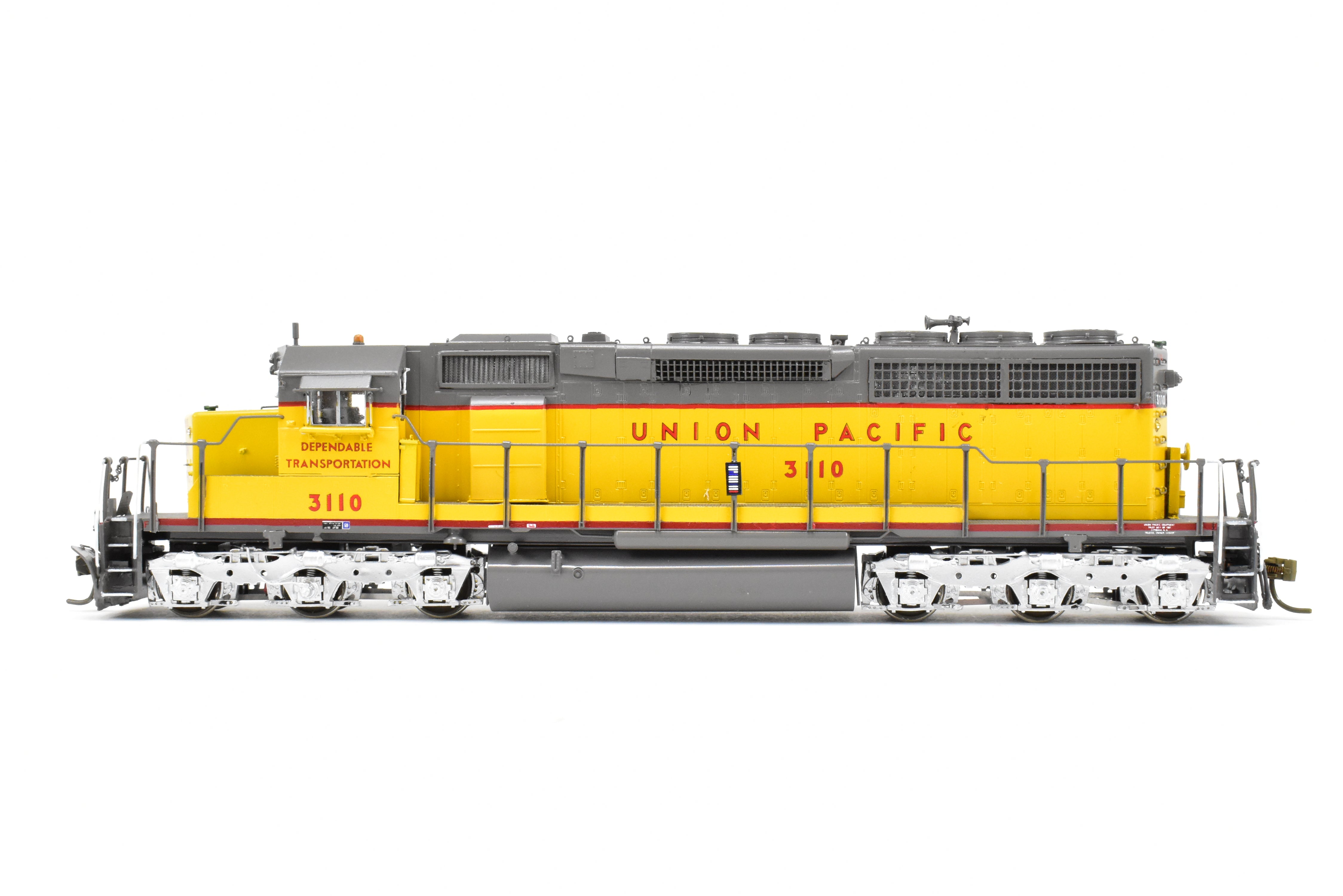 HO Scale Brass Model Train by Overland Models Inc. - Union Pacific EMD SD40 Locomotives with Road Numbers from 3083 to 3122, Specifically CP #3110