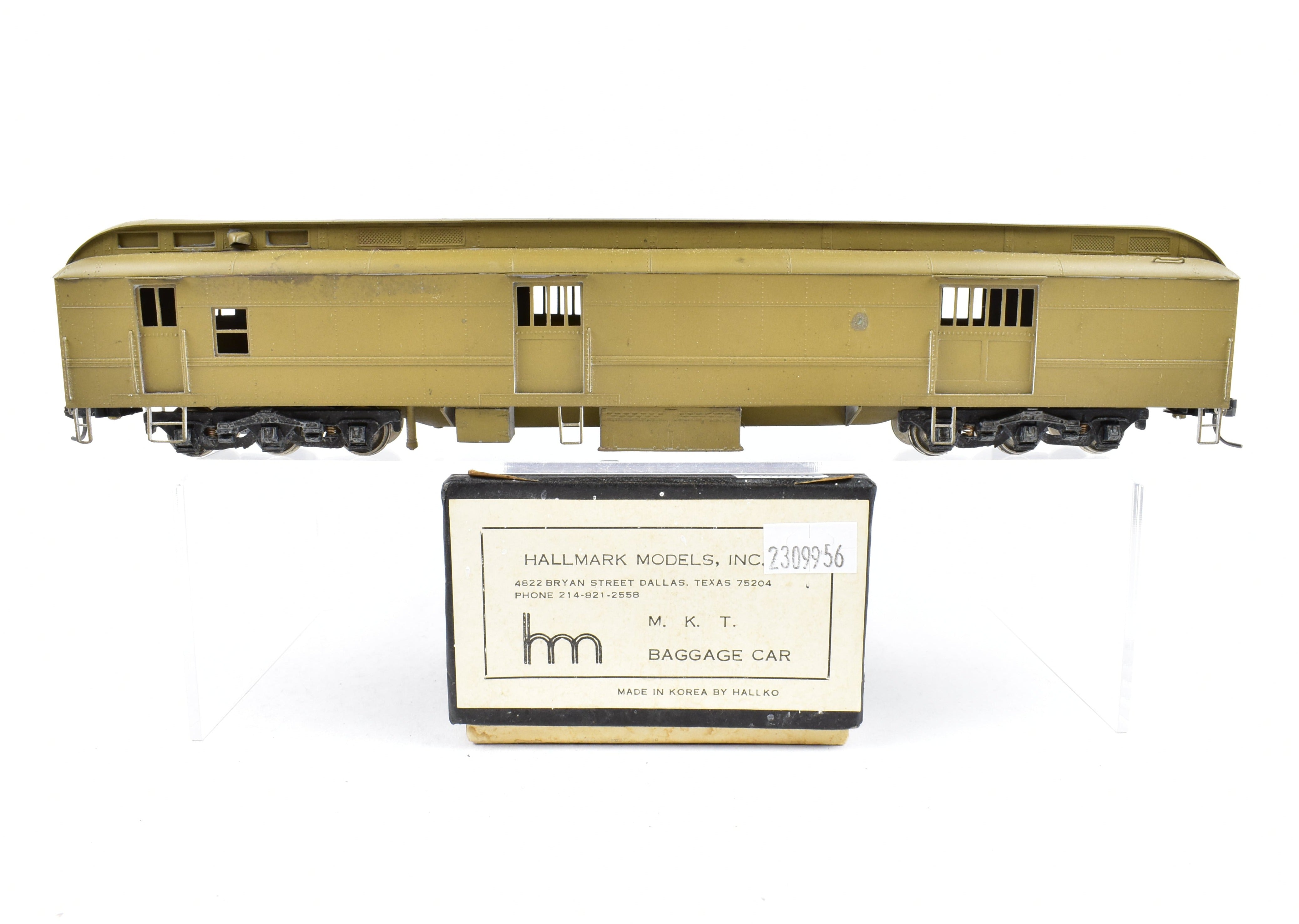HO Brass Hallmark MKT - Missouri Kansas Texas Katy Baggage Car, C-6 Condition