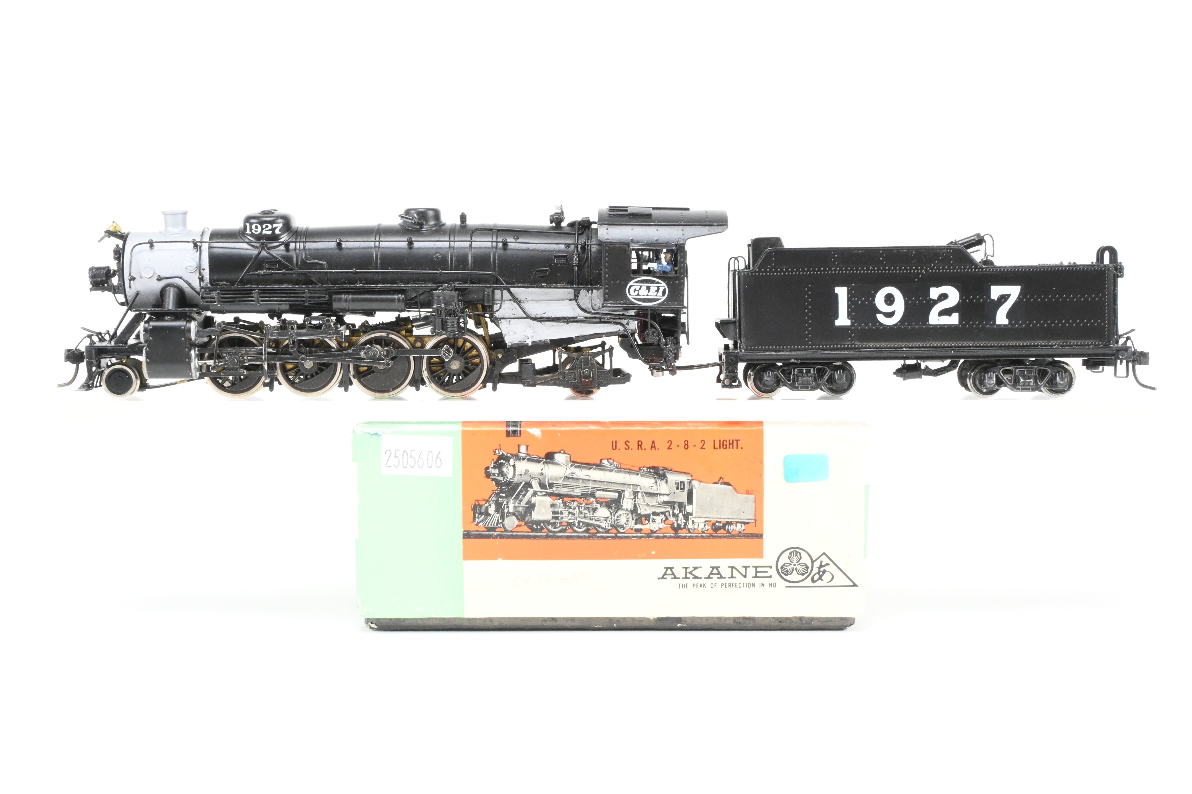 HO Scale Brass Akane 2-8-2 Light Mikado Custom Painted for C&EI USRA
