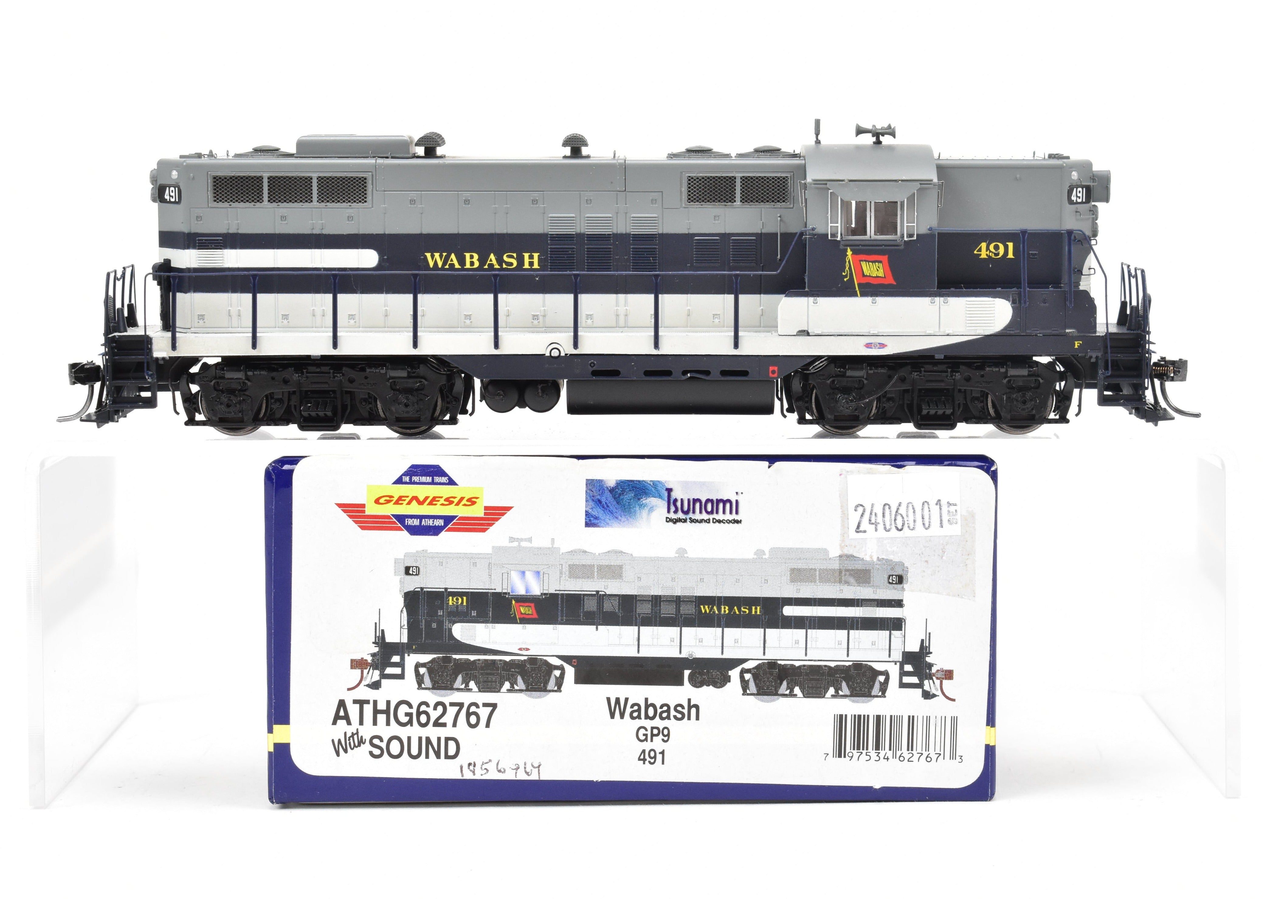 Athearn Genesis Wabash EMD GP - 9 with Tsunami DCC, Sound, and Light Weathering #491