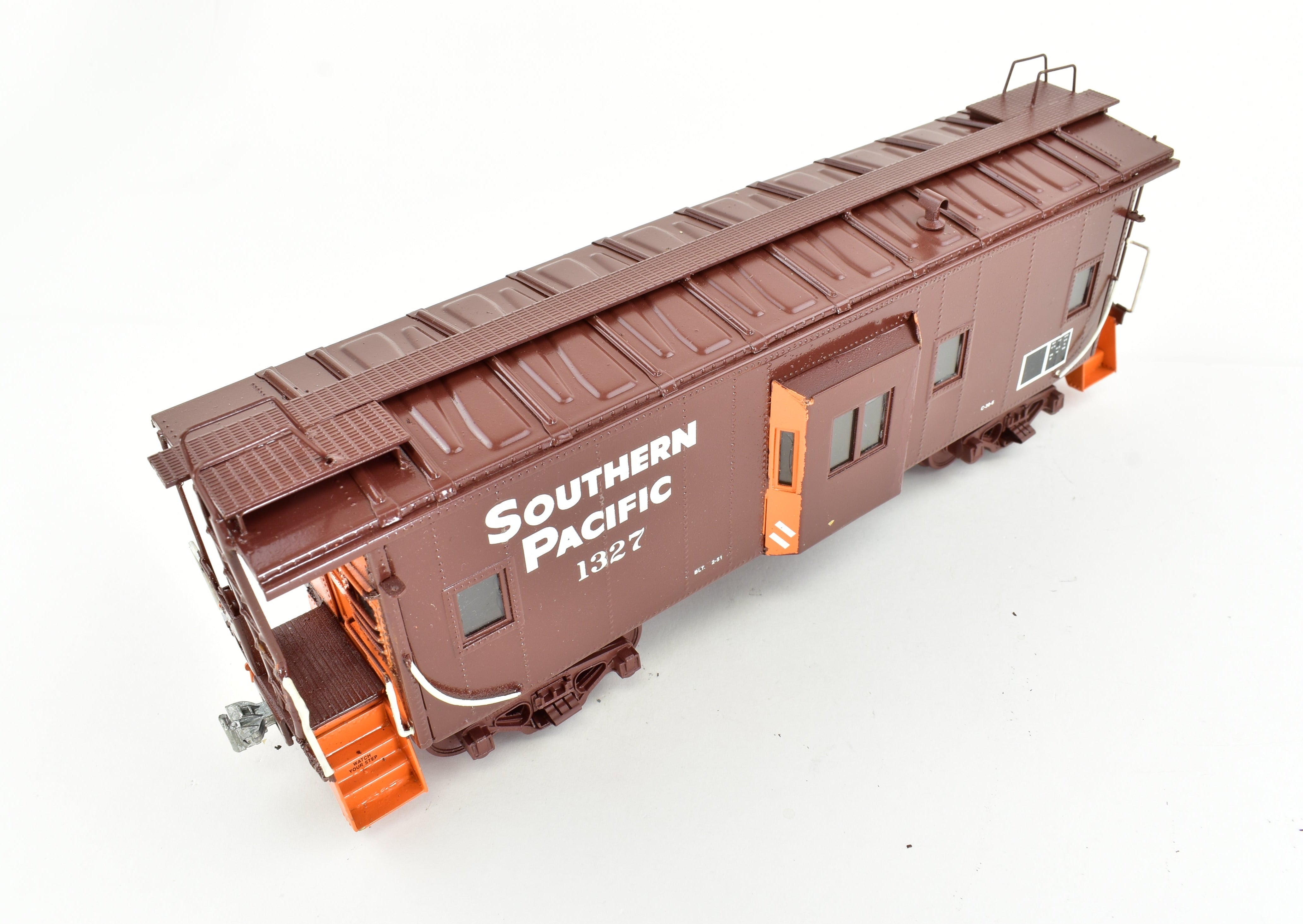 O Scale 1:48 Custom Painted Southern Pacific Bay Window Caboose Model by Max Gray in Brass with CON Max Gray SP Design - No Original Box