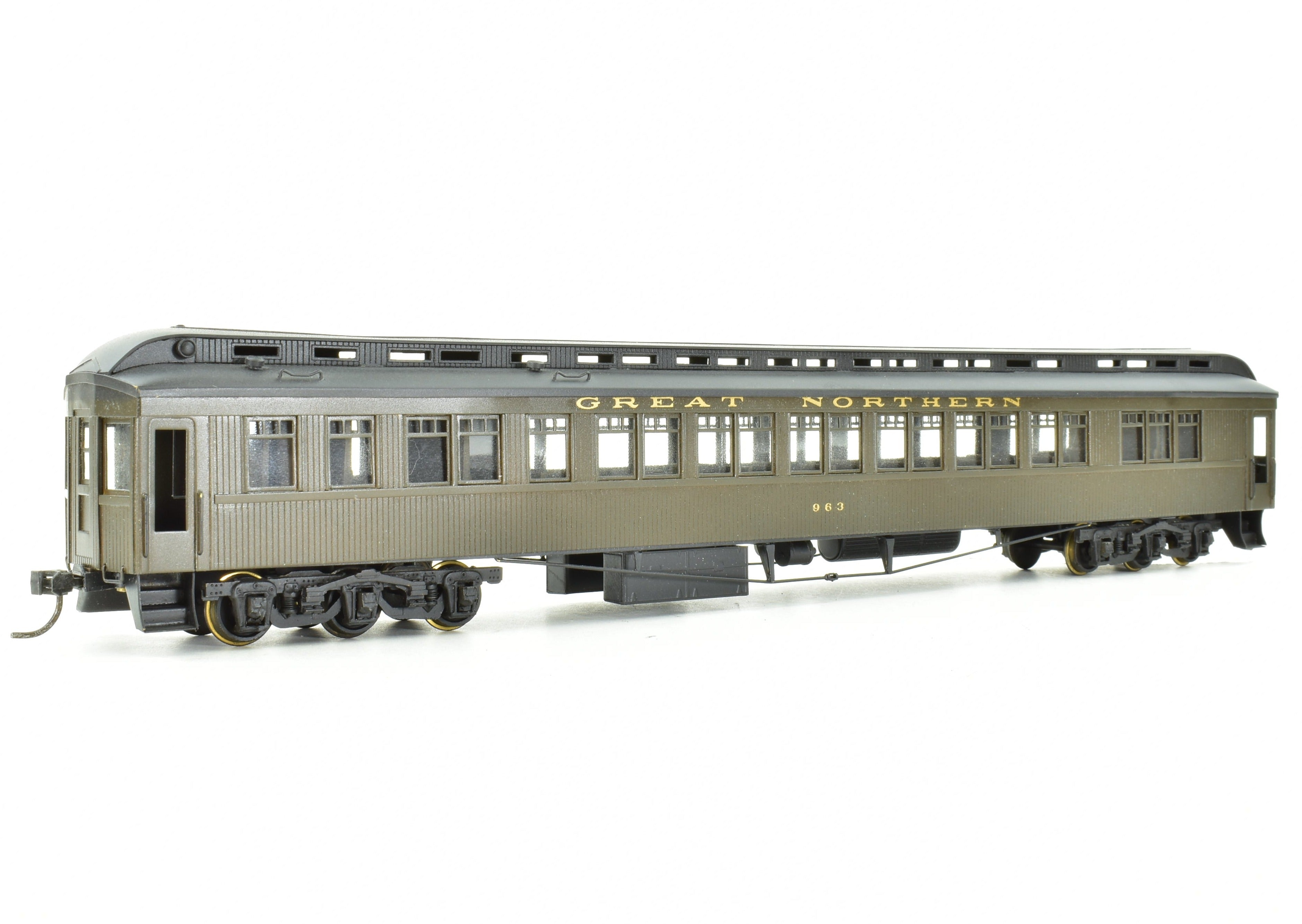 HO Scale Brass PFM Van Hobbies Canadian Pacific Railway Kettle Valley Wood Passenger Sleeper Model with Painted GN Finish and No Original Box