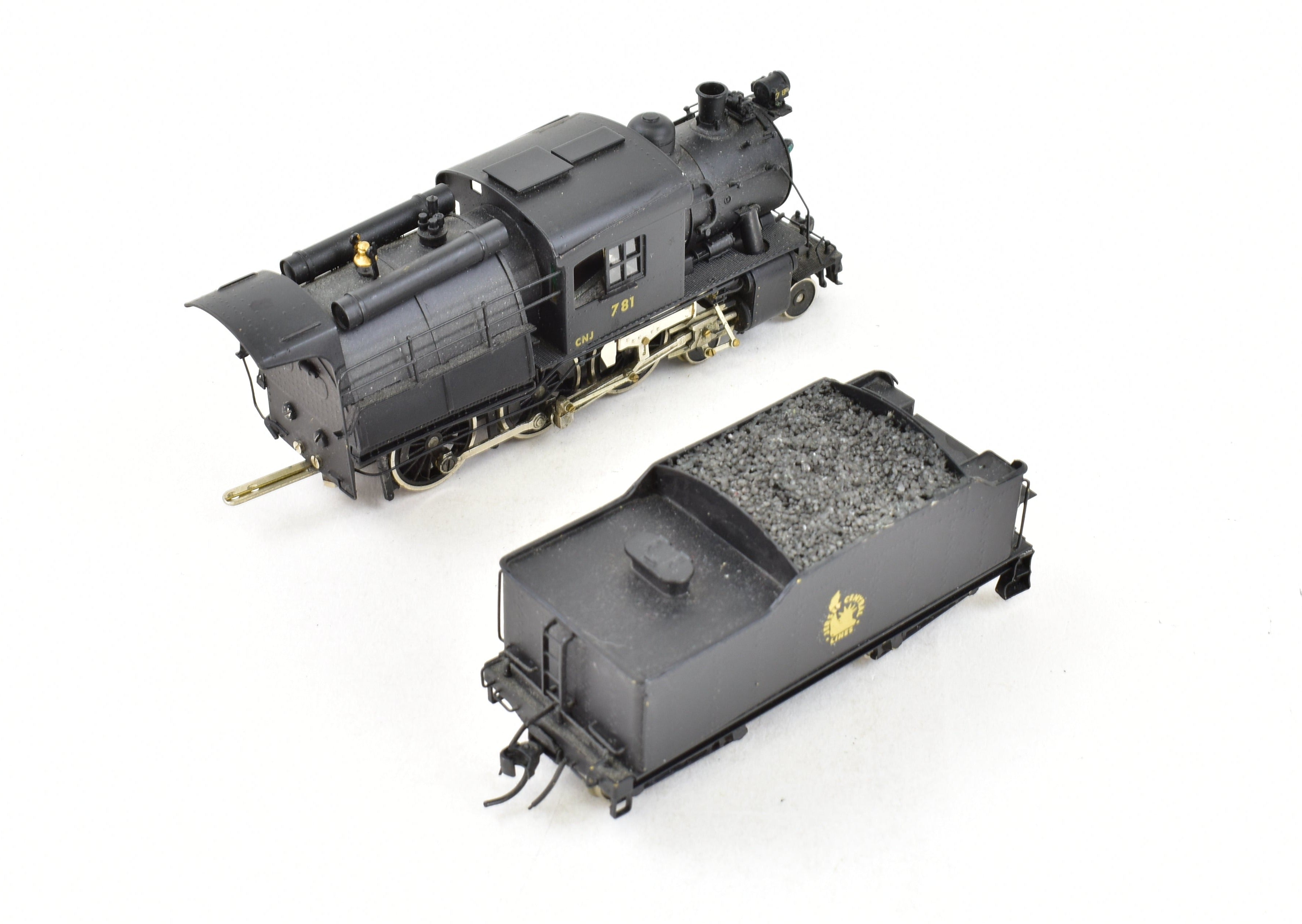 Custom Painted HO Brass Red Ball 4-6-0 Camelback Model of Central Railroad Of New Jersey