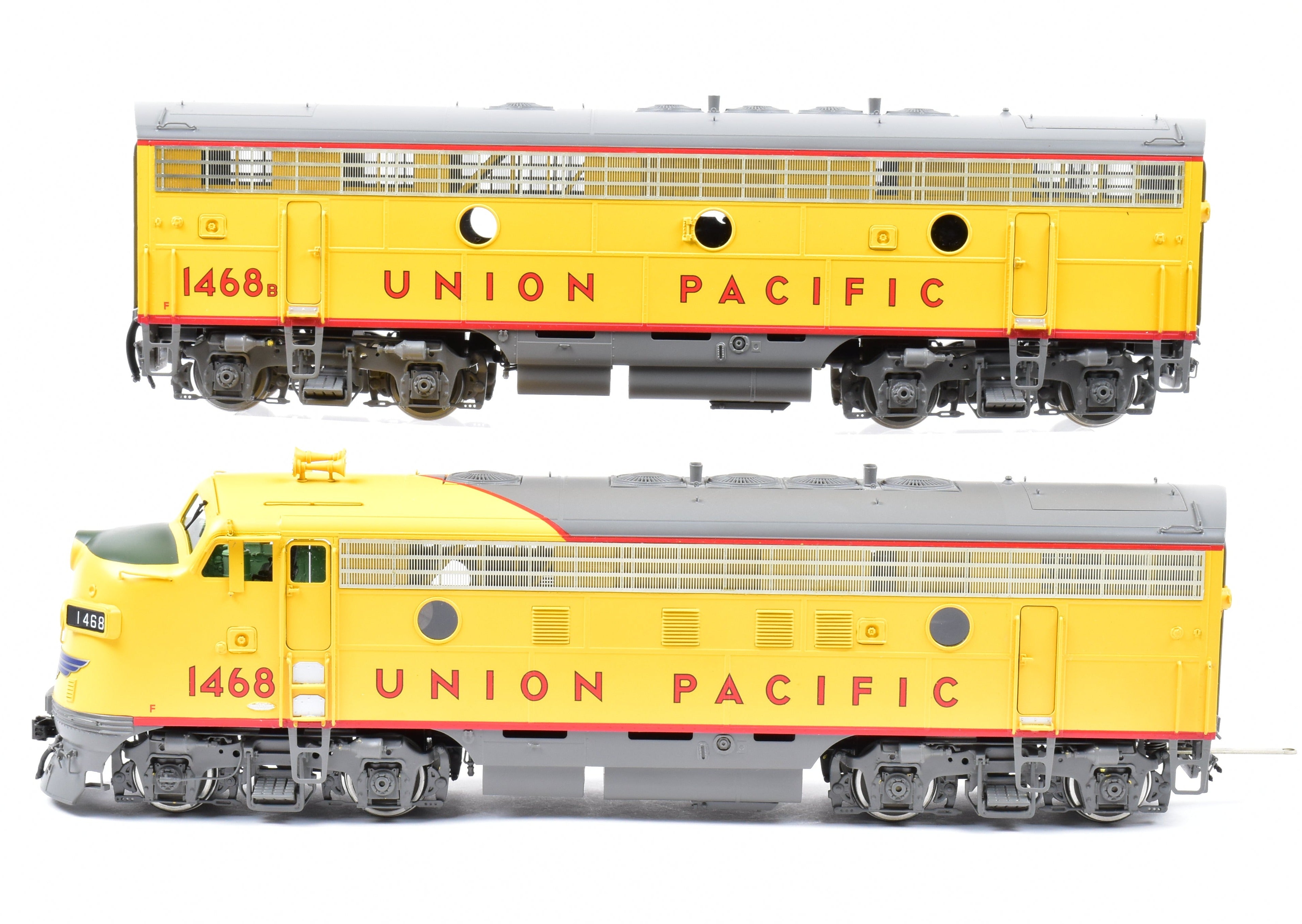 O Scale Brass Key Imports Union Pacific EMD F - 7A/B Locomotive Set with Factory Painting, Model No. 1468 & 1468B