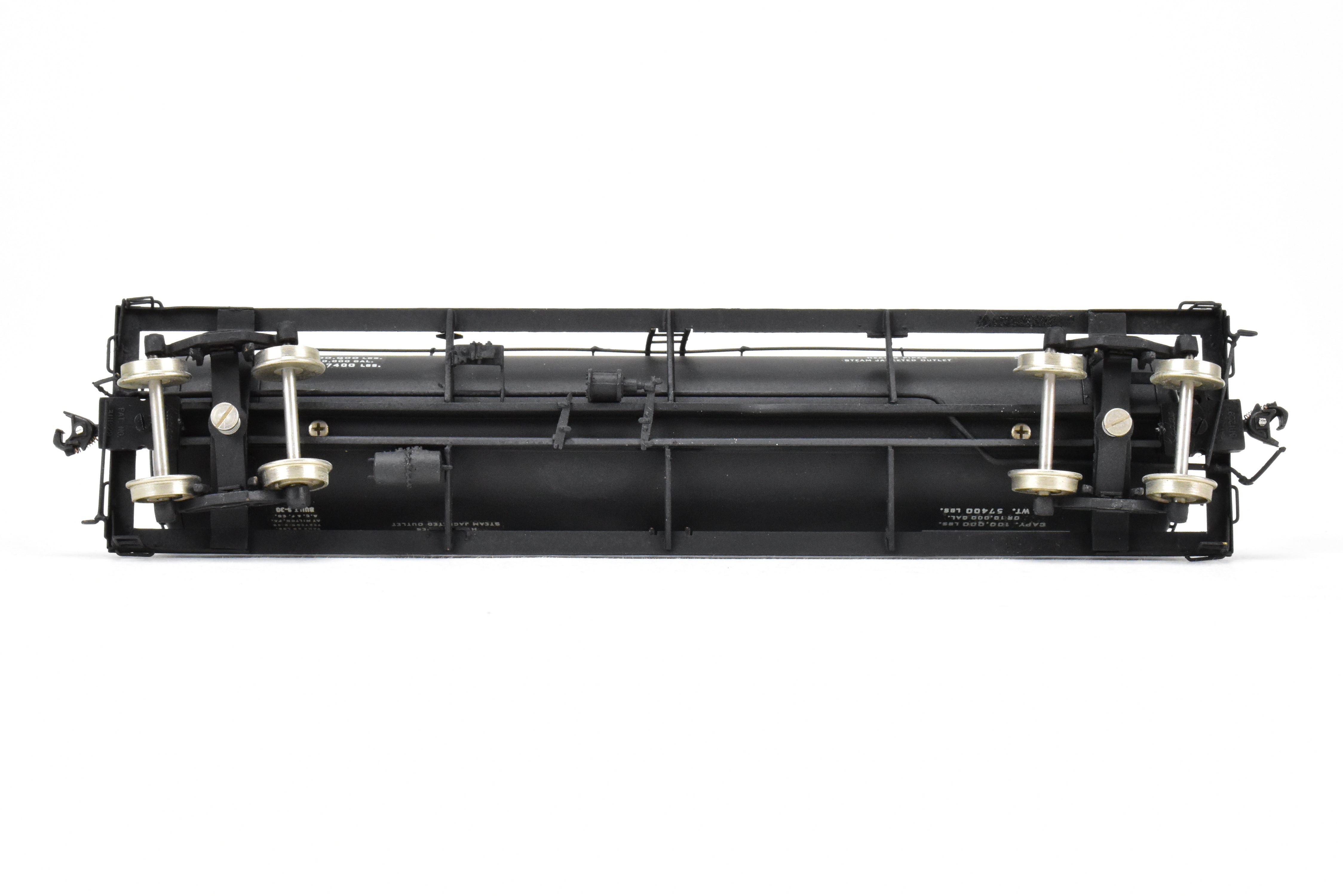 HO Scale Brass Precision Scale Co. (PSC) 16,000 Gallon Tank Car with Various Roads and Sun Oils Decals for Model Trains
