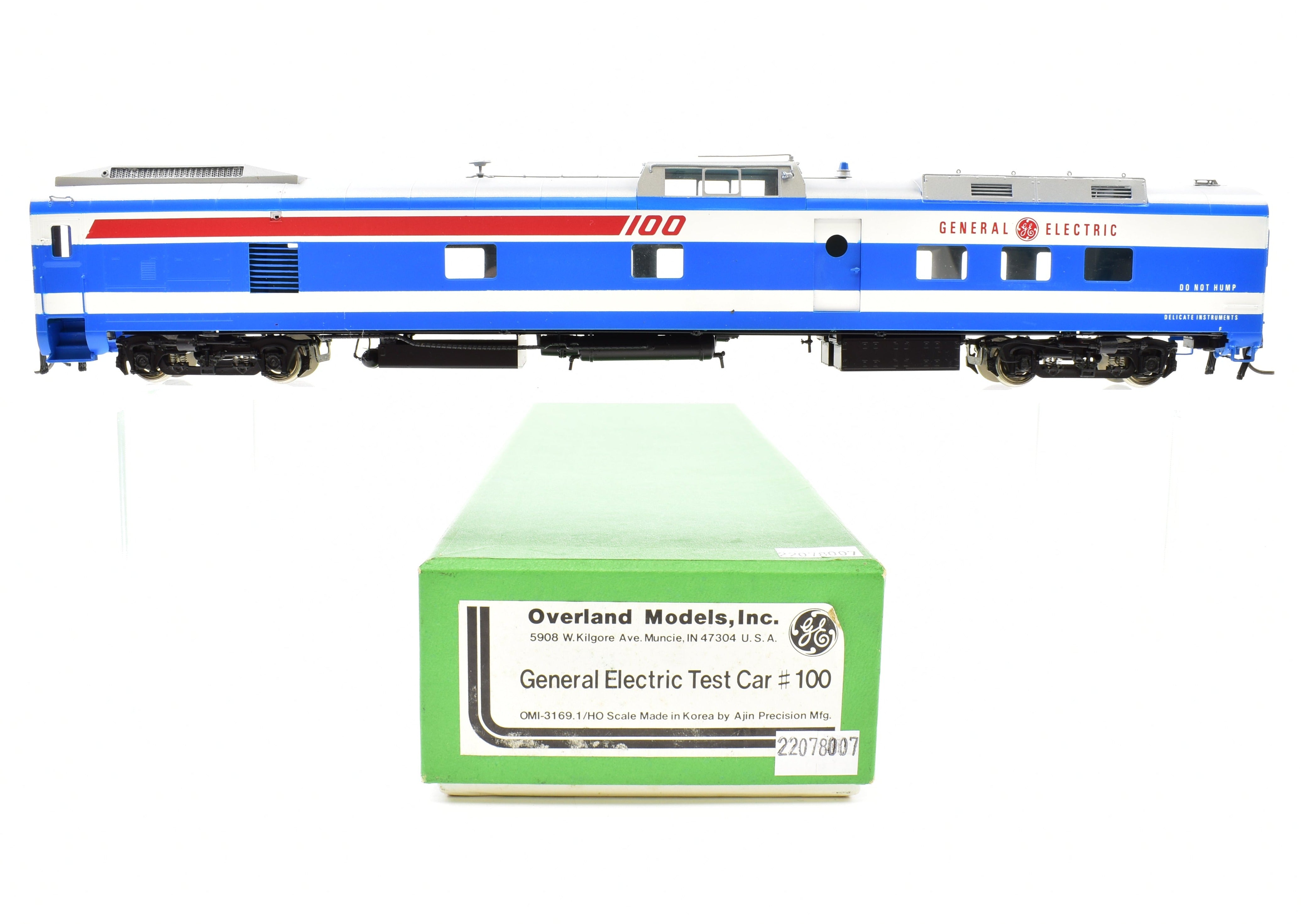 HO Brass OMI General Electric Test Car FP No. 100 by Overland Models