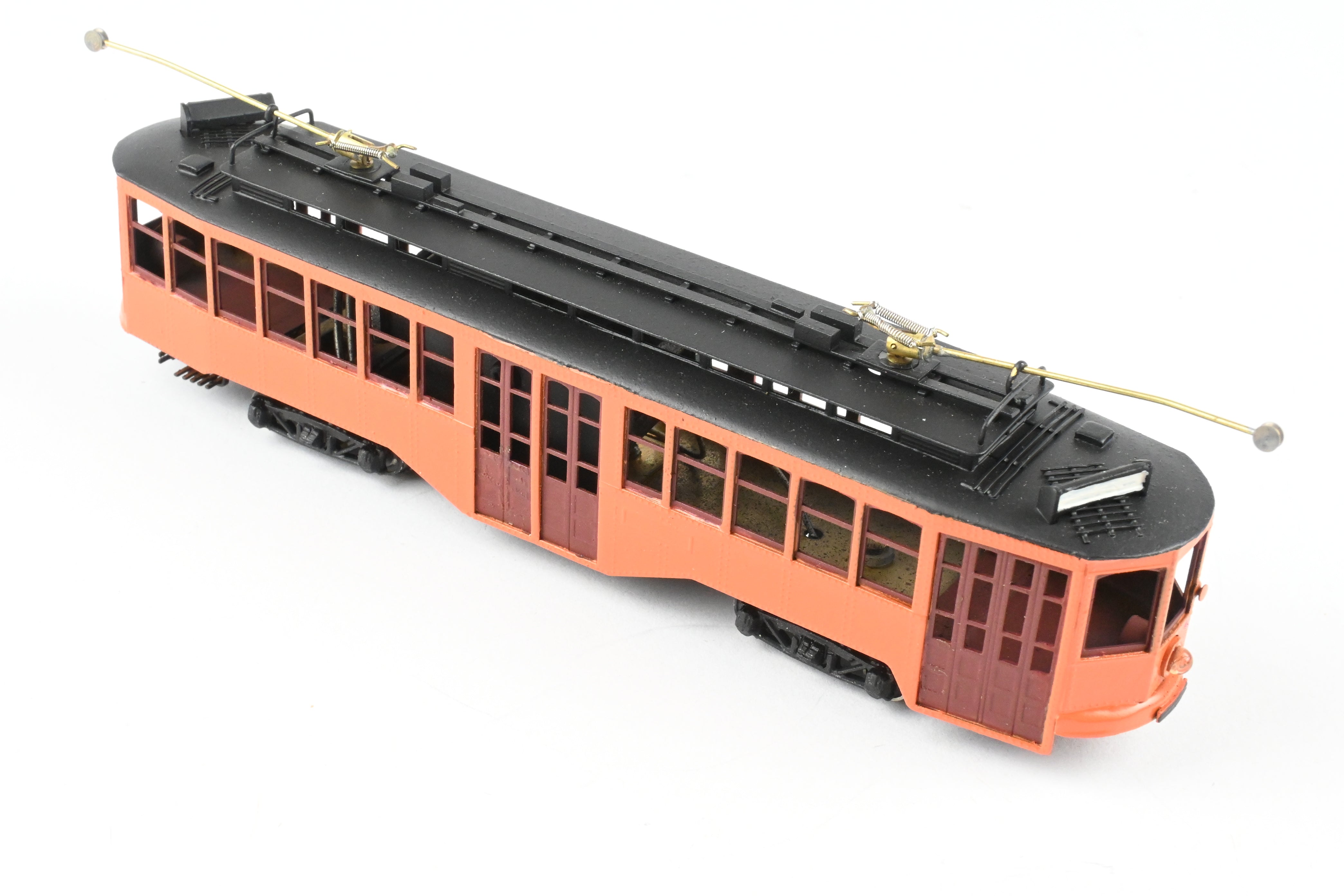 HO Scale Brass Fairfield Models Pittsburgh Railway Co. Double End Jones Trolley CP Unlettered - A Collectible Model Train