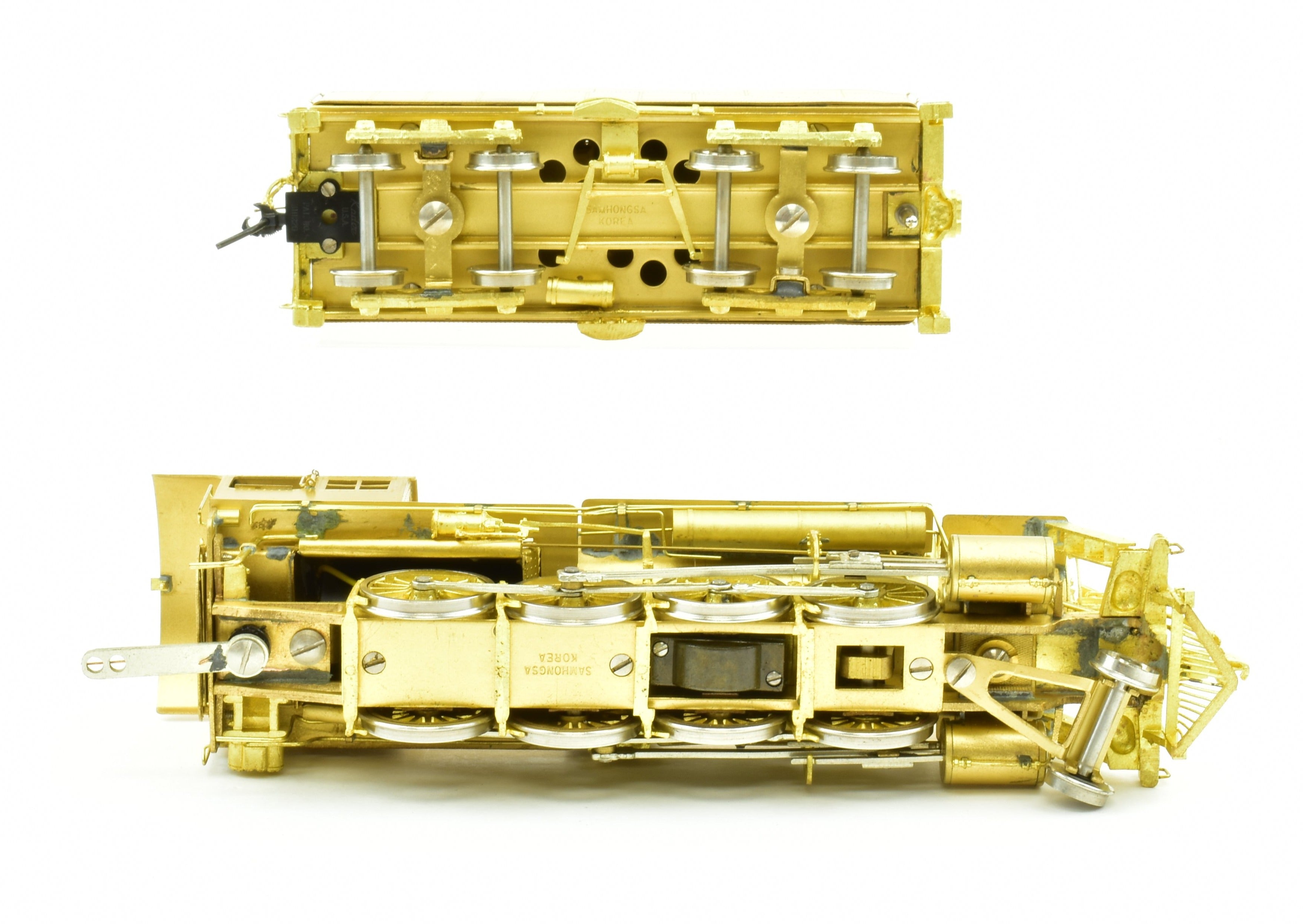 HO Scale Brass Model Key Imports Rutland Railroad G - 34 2 - 8 - 0 Consolidation Steam Locomotive with Stoker Engine