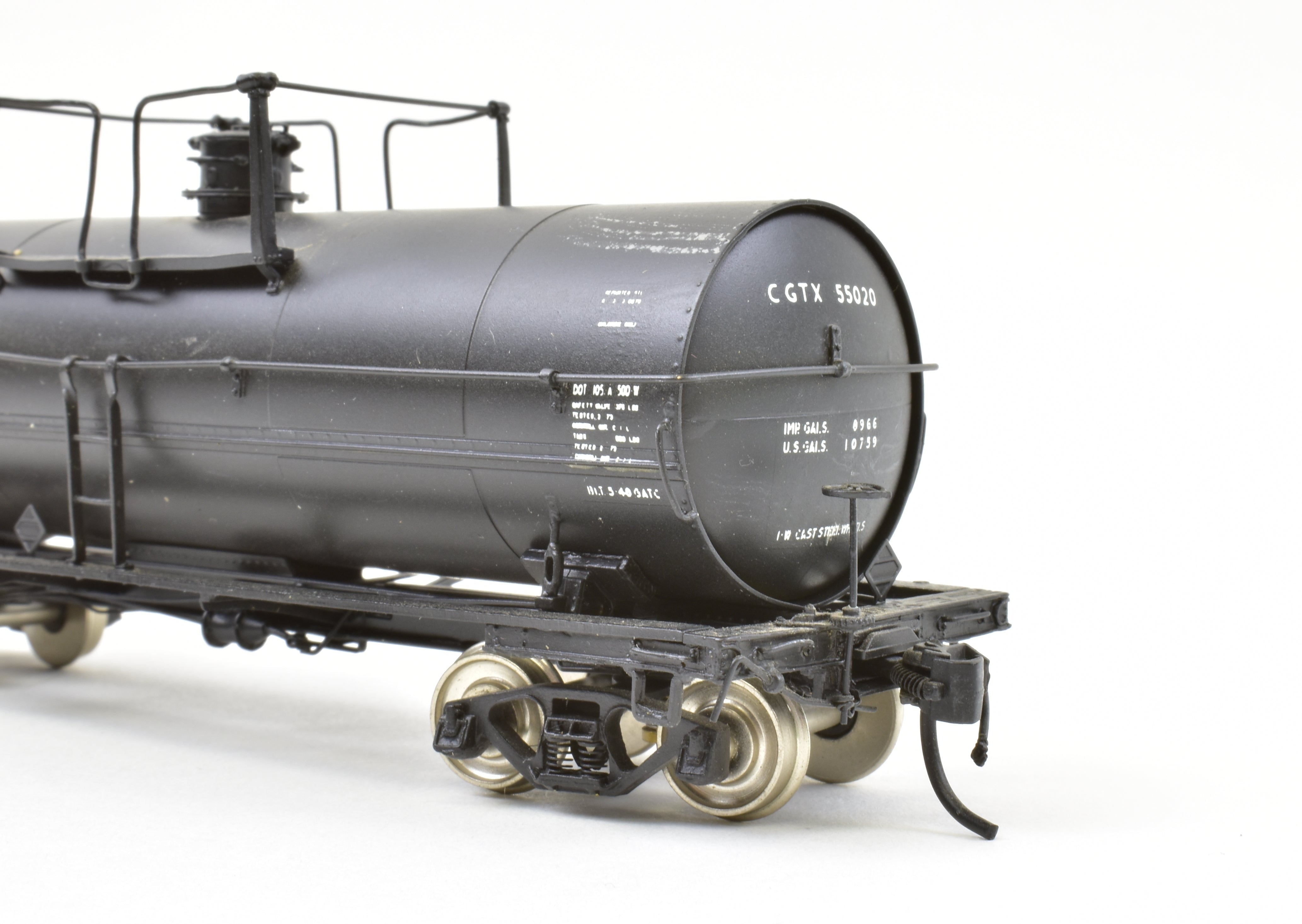 HO Scale Brass OMI - Overland Models, Inc. CGTX - GATX of Canada ACF Single Dome 8,000 Gallon Insulated High - Pressure Tank Car Model for CP