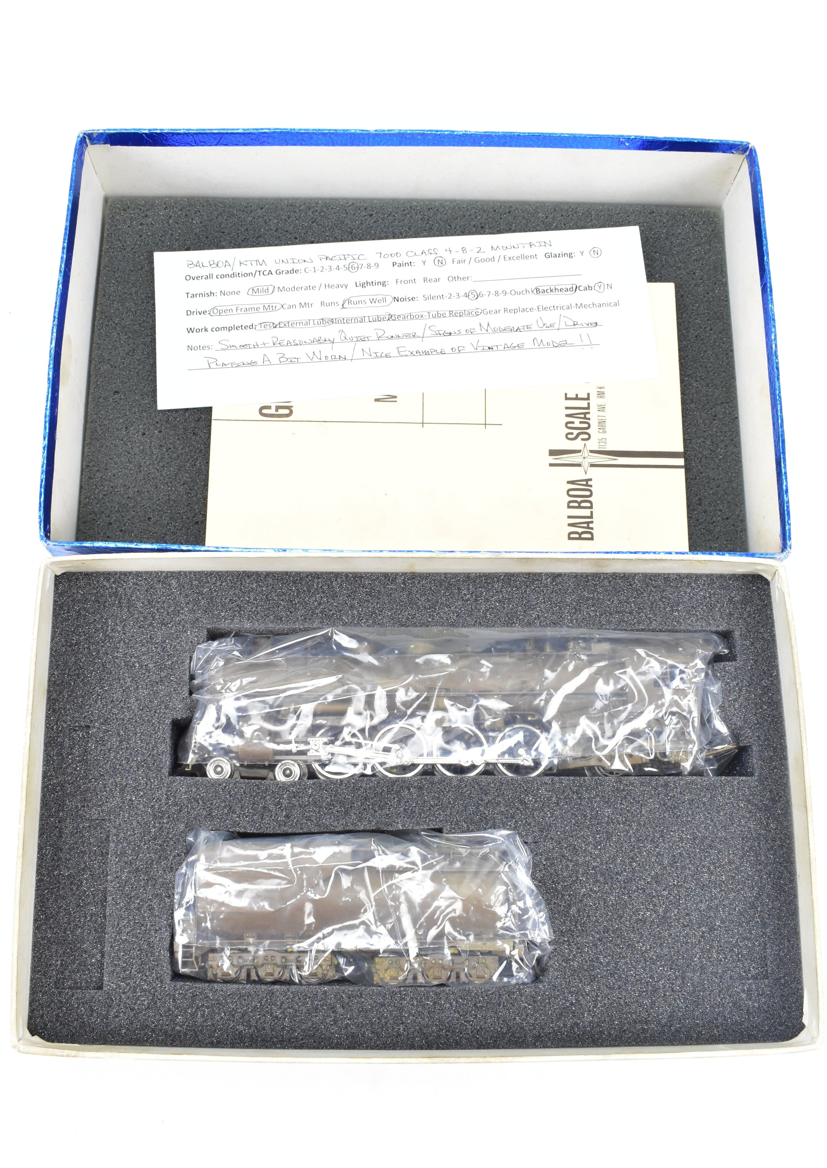 High - Quality HO Scale Brass Balboa Union Pacific 4 - 8 - 2 Mountain Locomotive Model, Class #7000