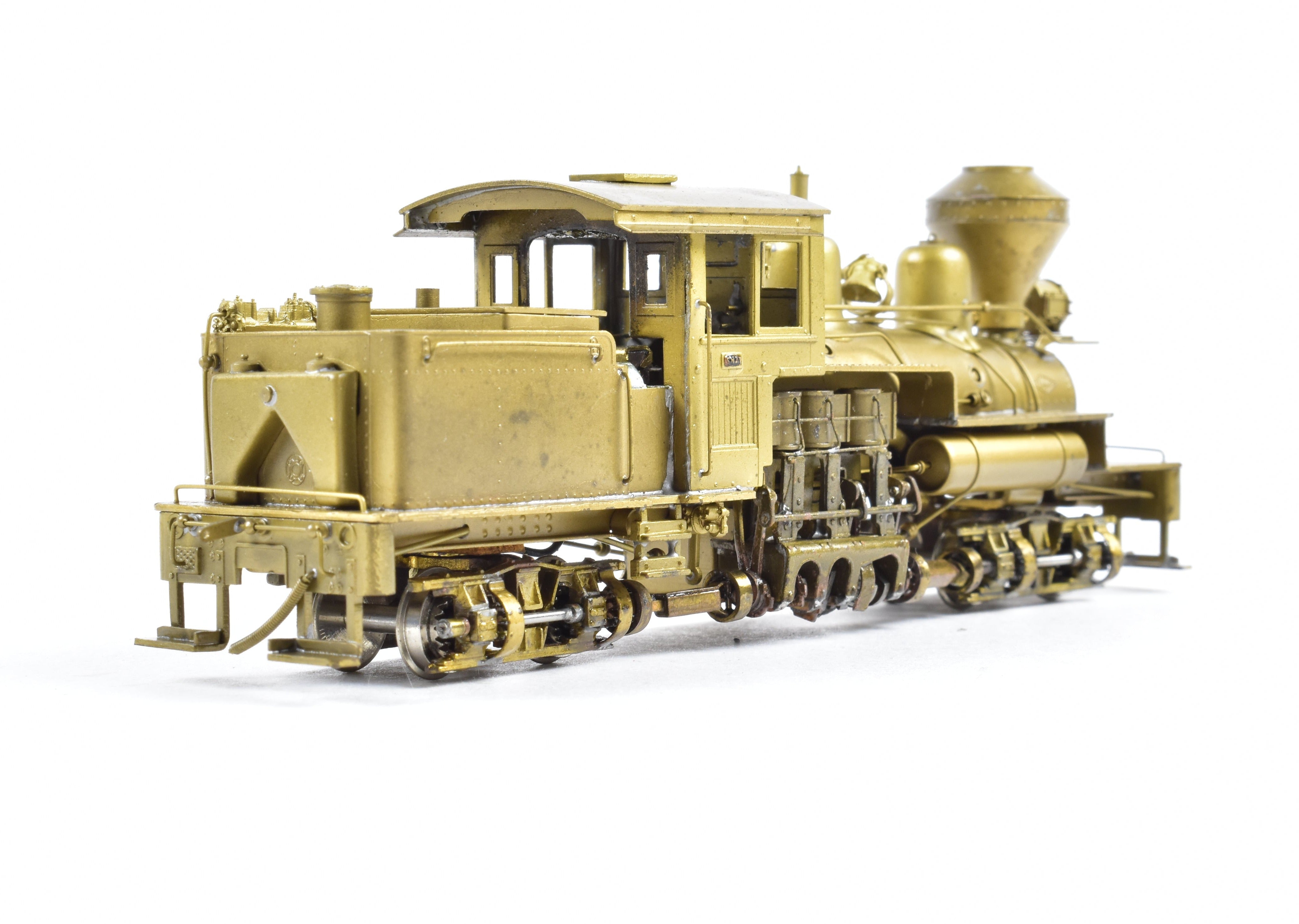 HOn3 Scale Brass Model Train - Pacific Fast Mail (PFM) - United Cowichan Railroad 25 - ton Shay Locomotive
