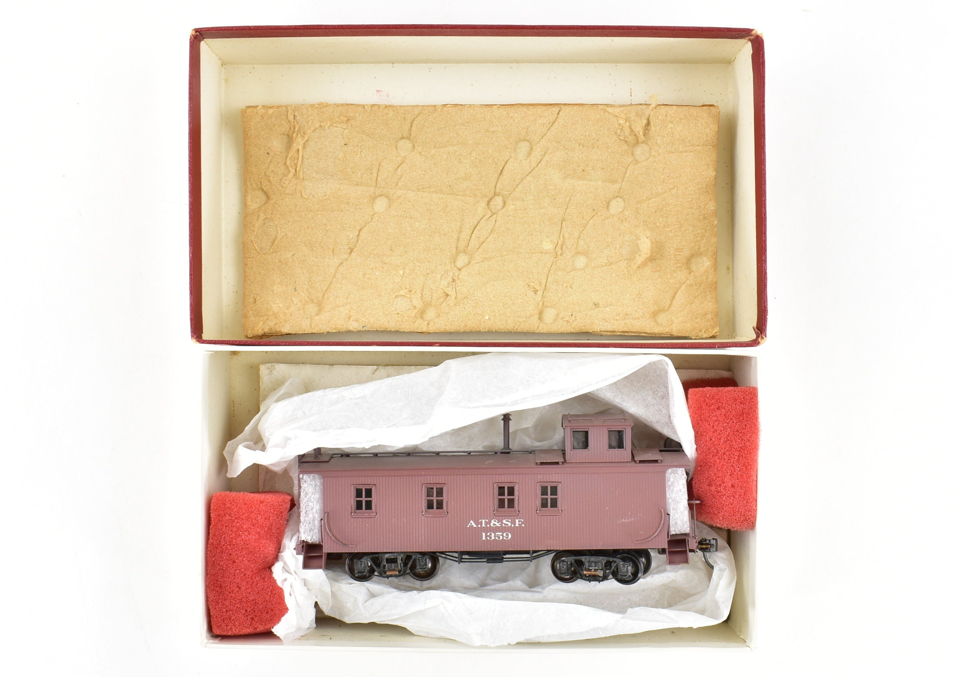 Custom Painted & Weathered HO Brass ATSF - Santa Fe Wood Caboose by Trains Inc.