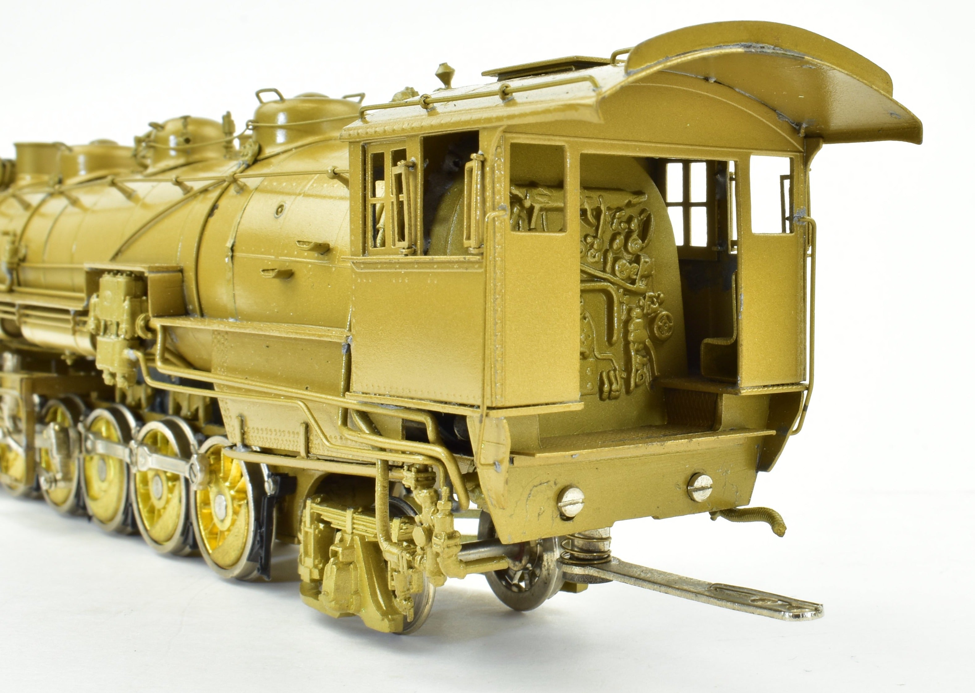 HO Scale Brass Model Train - Overland Models CB&Q - Burlington Route M-2a 2-10-2 Steam Locomotive with Elesco Feedwater Heater