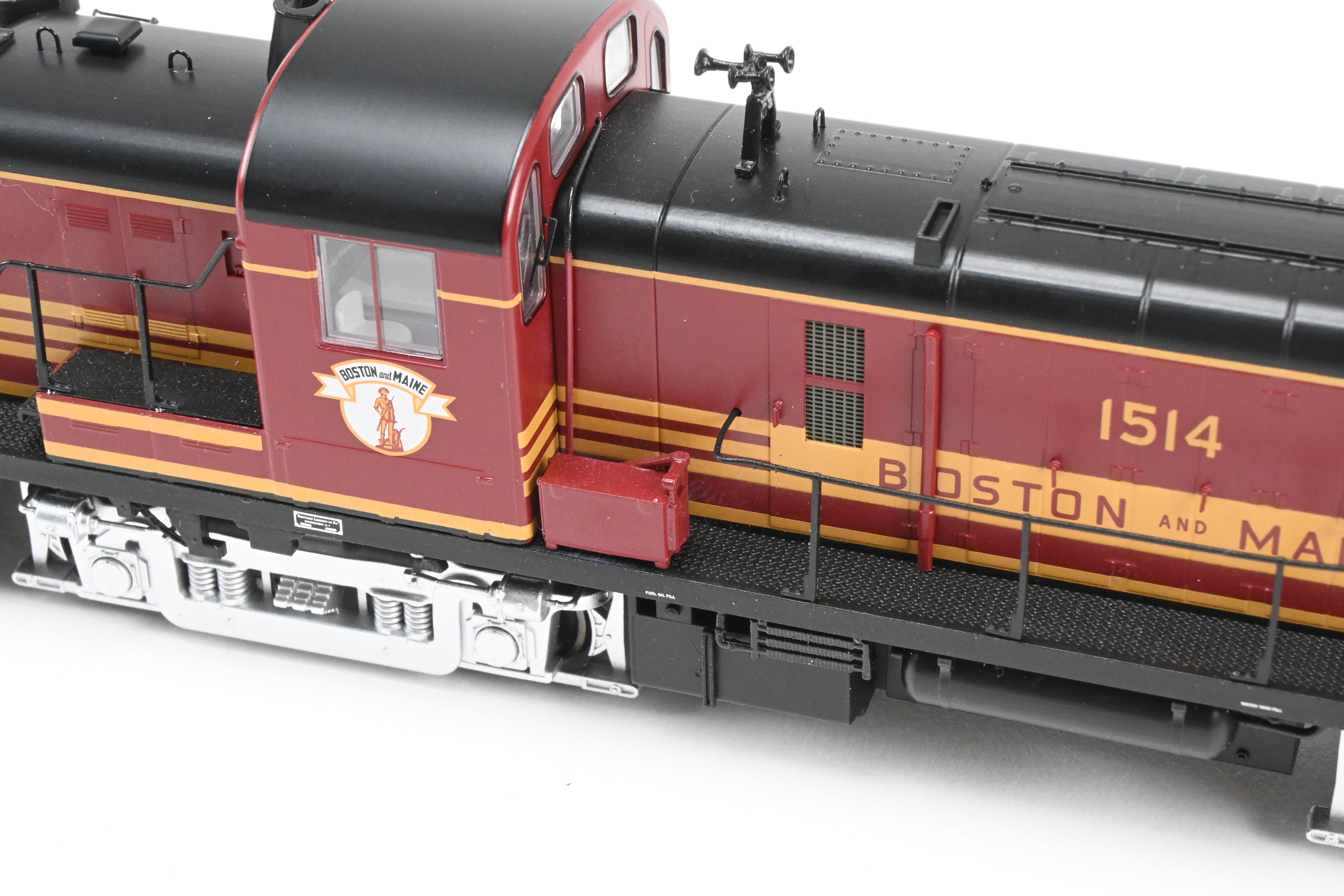 HO Scale Bowser Executive Line Boston & Maine Alco RS - 3 Phase III Model Train Engine with ESU DCC & Sound, Factory Painted as No. 1514